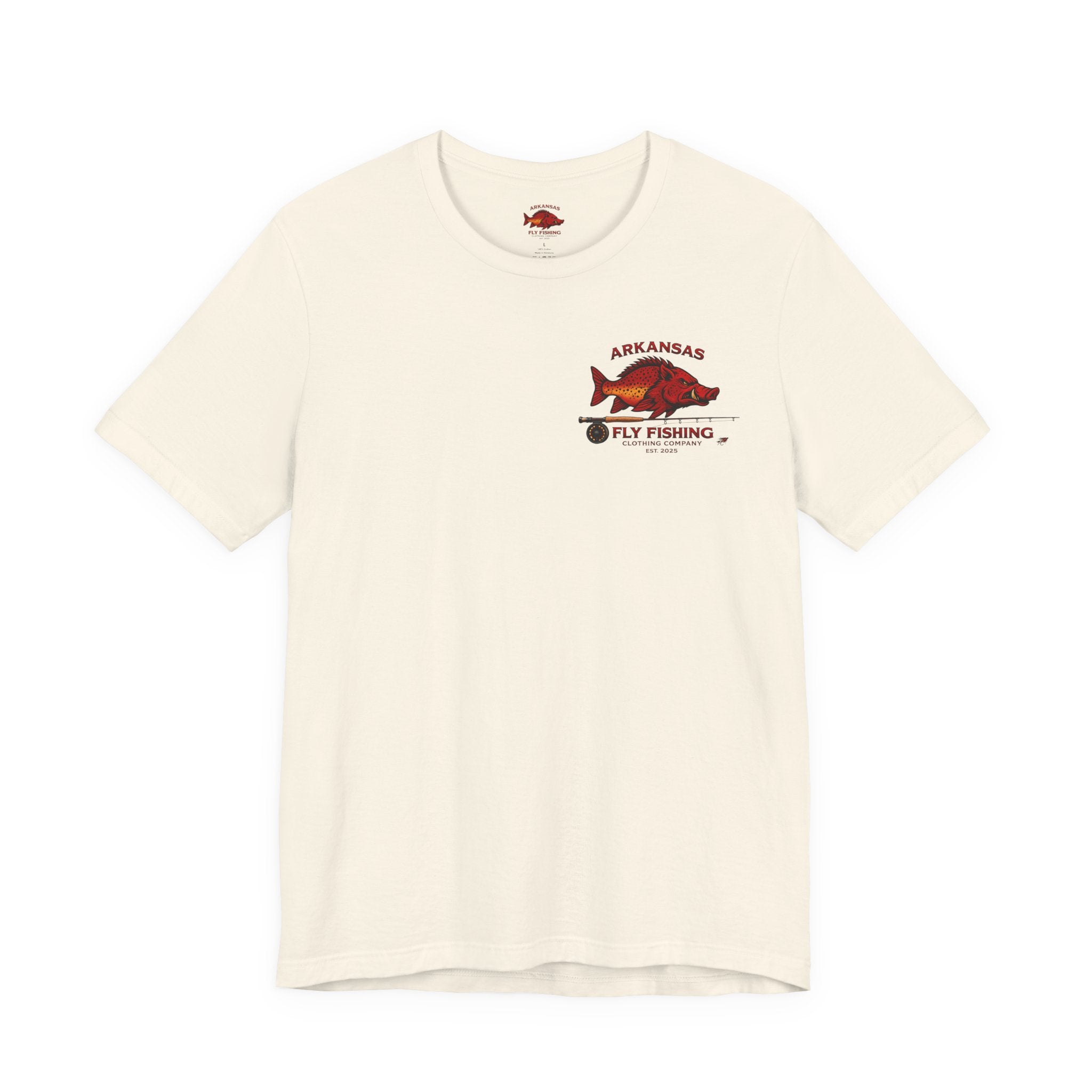 Athletic fit Runs Small AFFCC Arkansas Fly Fishing Tee – Brown Trout Graphic Short Sleeve Shirt