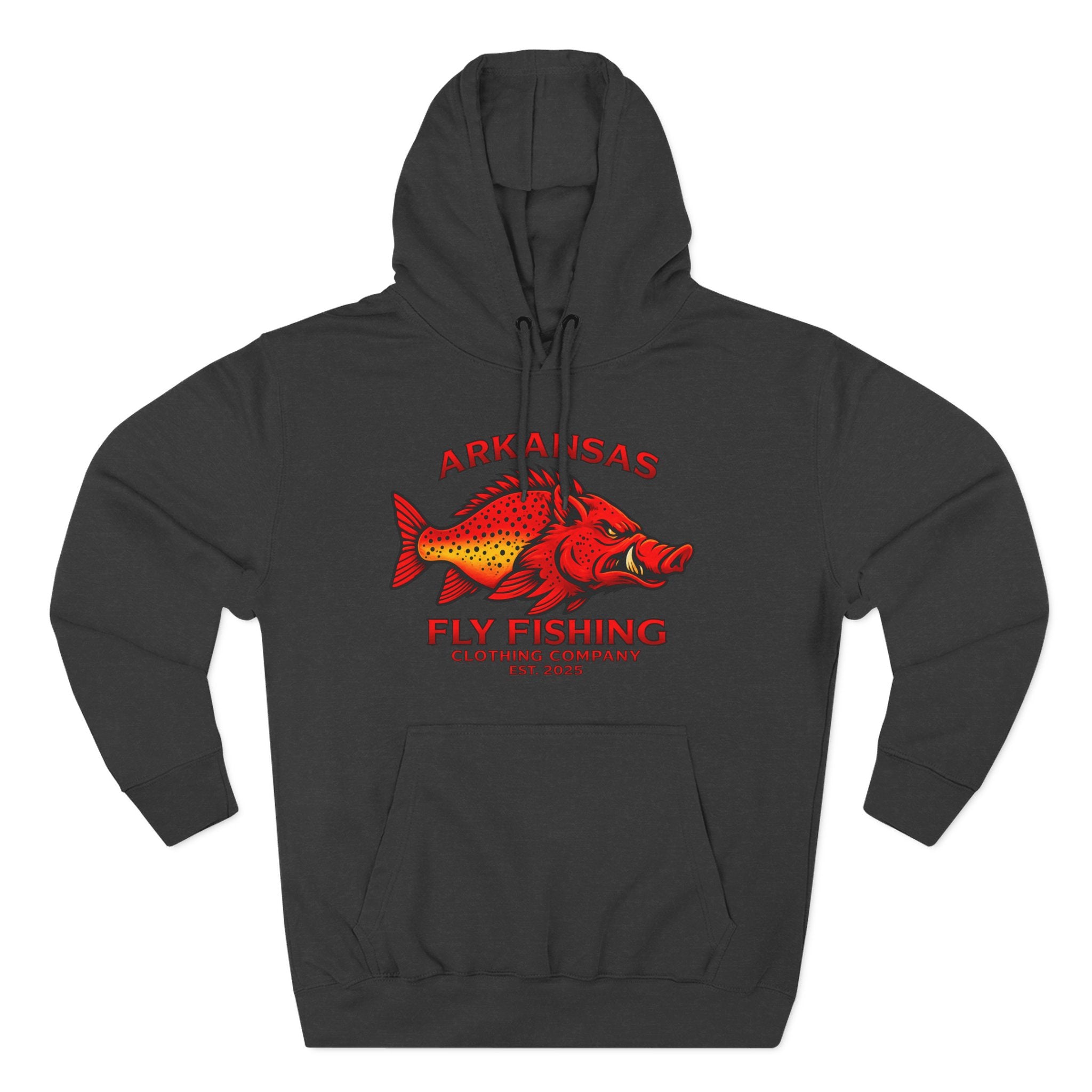 Arkansas Fly Fishing Clothing Company Logo Hoodie — Hog/Trout  Graphic Pullover