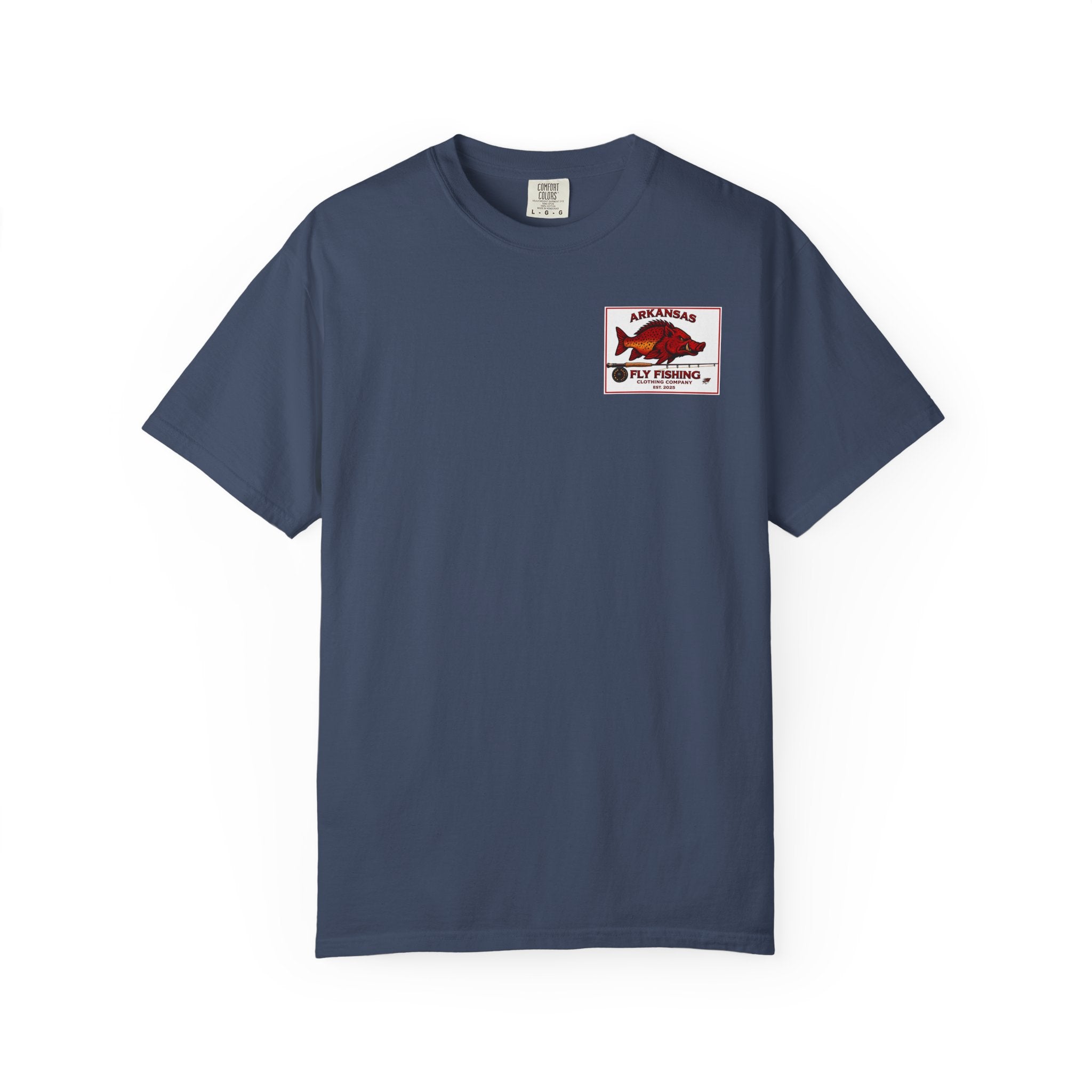 AFFCC Little Red River Arkansas Trout Map T-Shirt — 'Hogs Live Here' Fishing Guide Tee