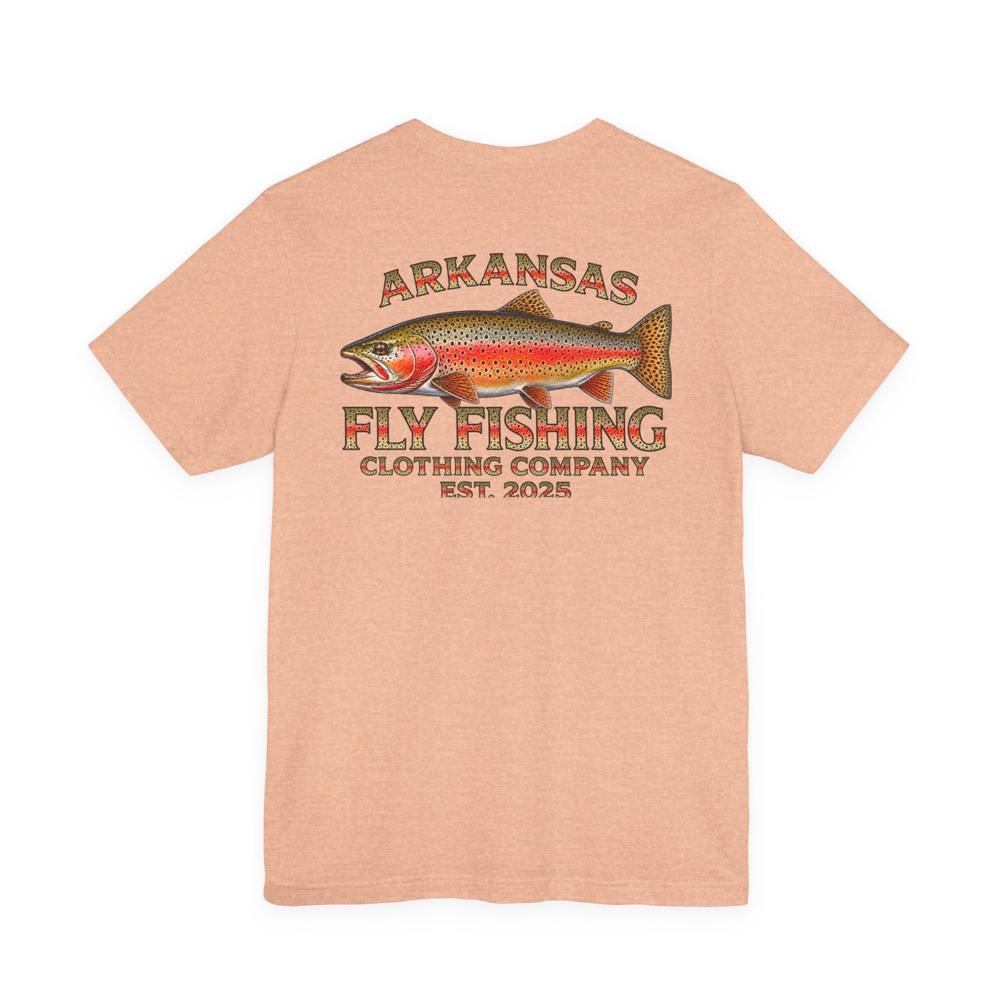 Athletic fit Runs Small Arkansas Fly Fishing Clothing Company Tee — Cutthroat Trout Graphic Short Sleeve Shirt