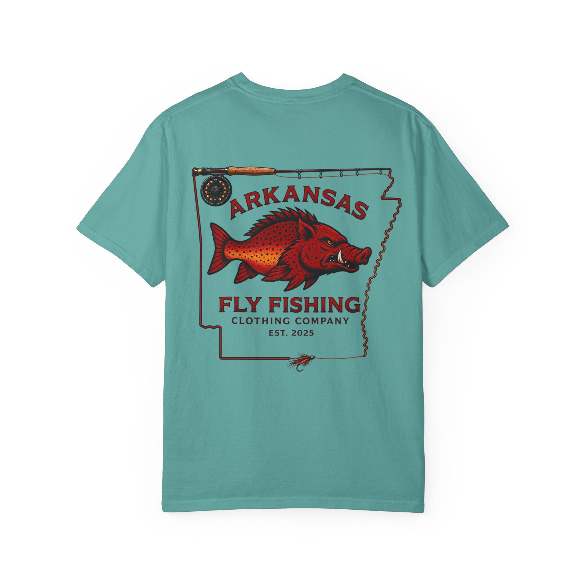 Arkansas Fly Fishing Clothing Company T-Shirt — Hog/Trout State Fishing Tee