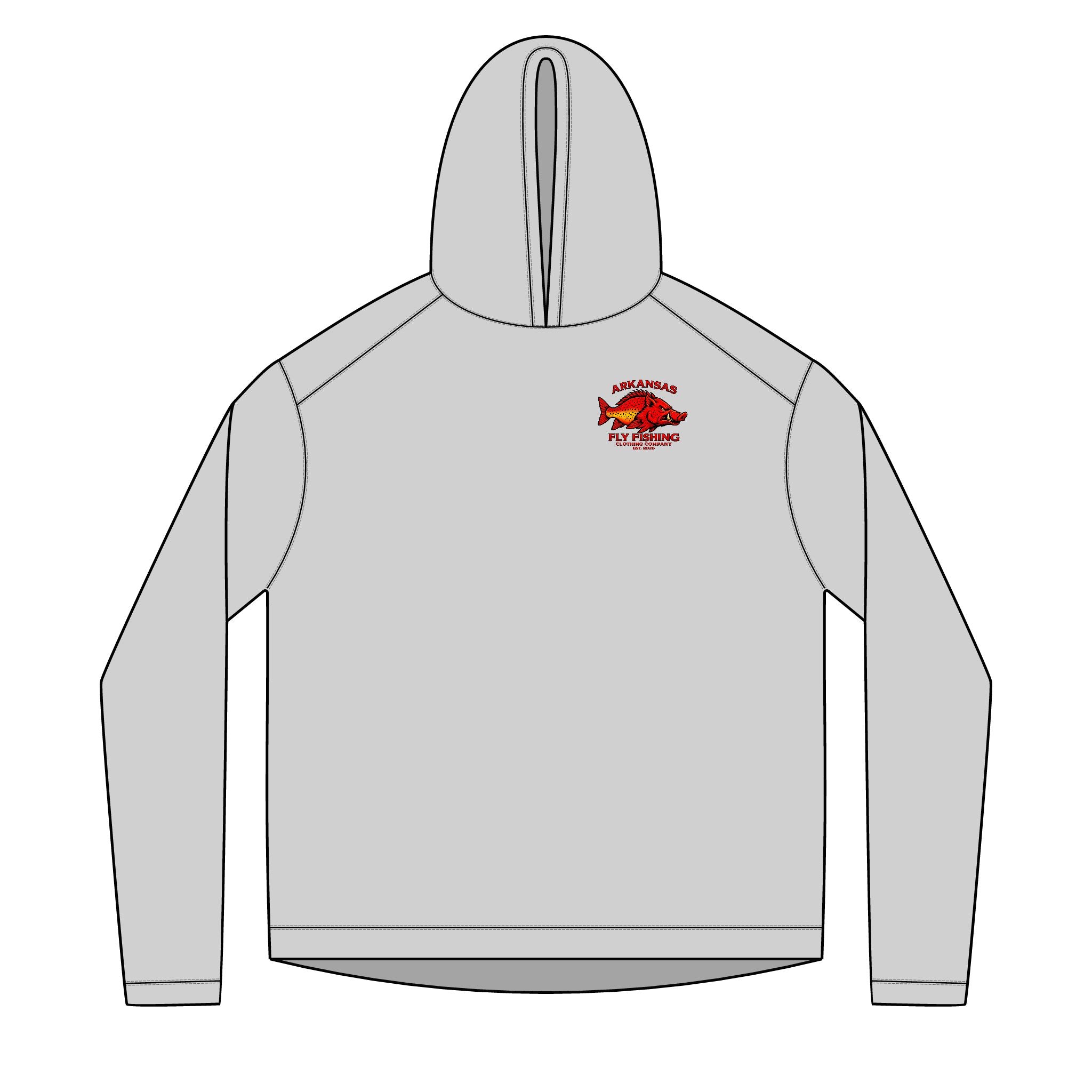 AFFCC Brown Trout Chasing Streamer Sun Hoodie DTG Print