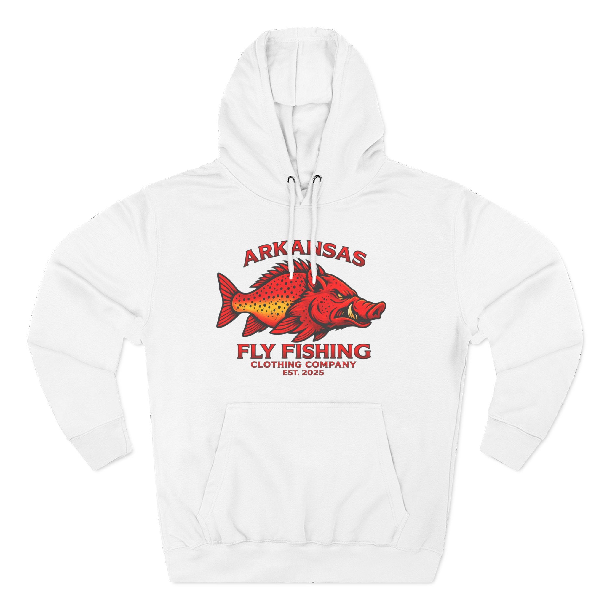 Arkansas Fly Fishing Clothing Company Hoodie — Hog/Trout  Graphic Fleece Pullover