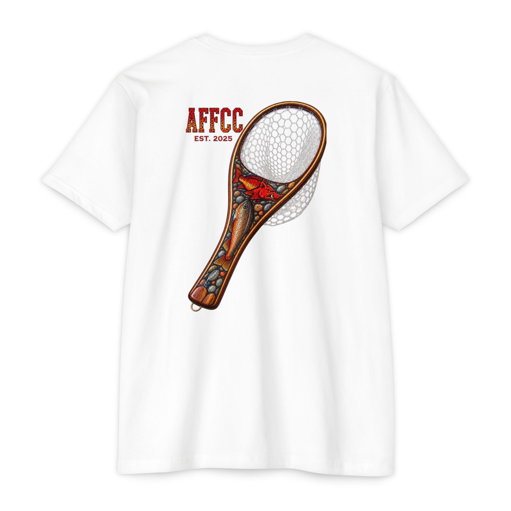 AFFCC Fly Fishing T‑Shirt — Vintage Net Artwork (AFCC, Est. 2025)
