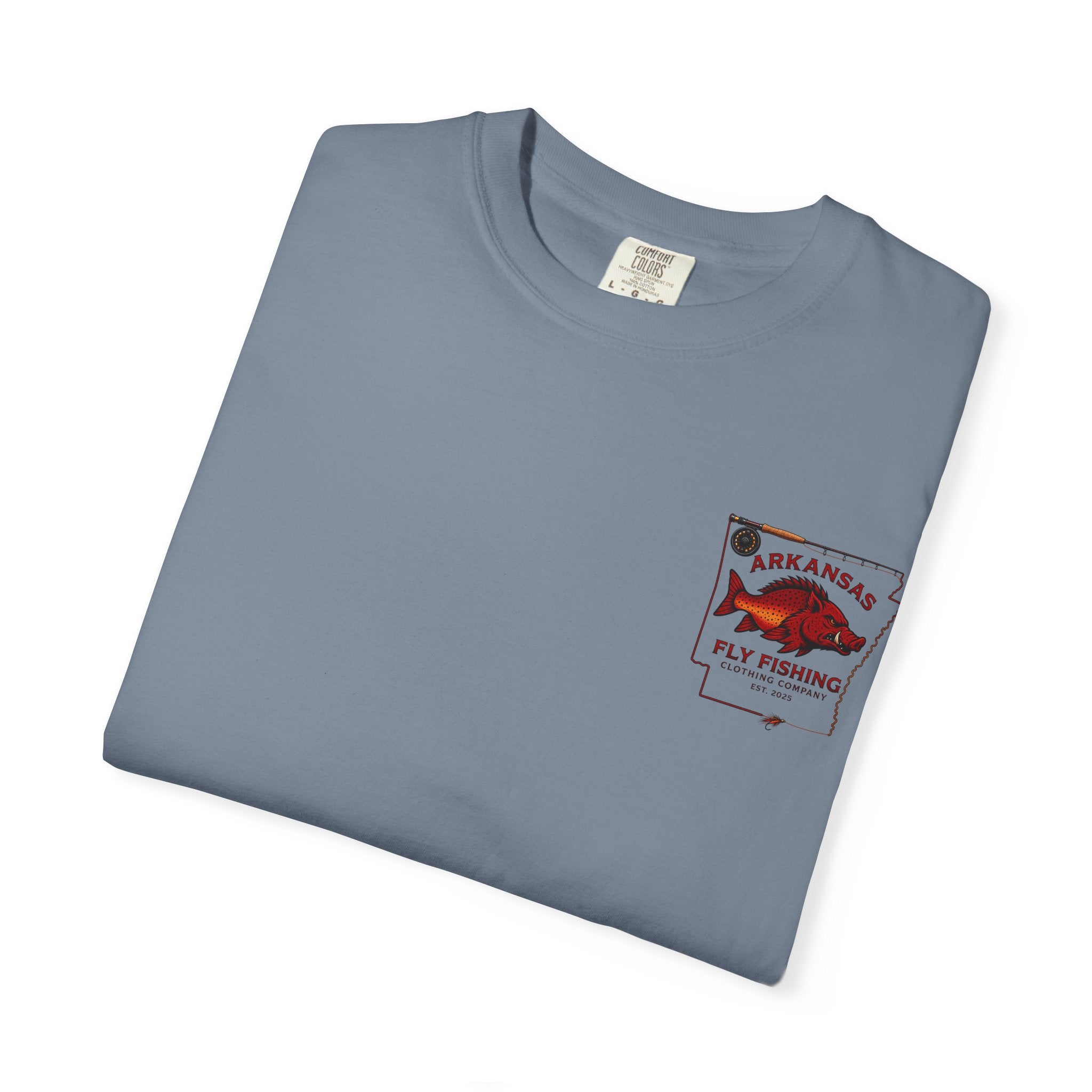Fly Fishing T‑Shirt — Arkansas Boar Angler Graphic Tee
