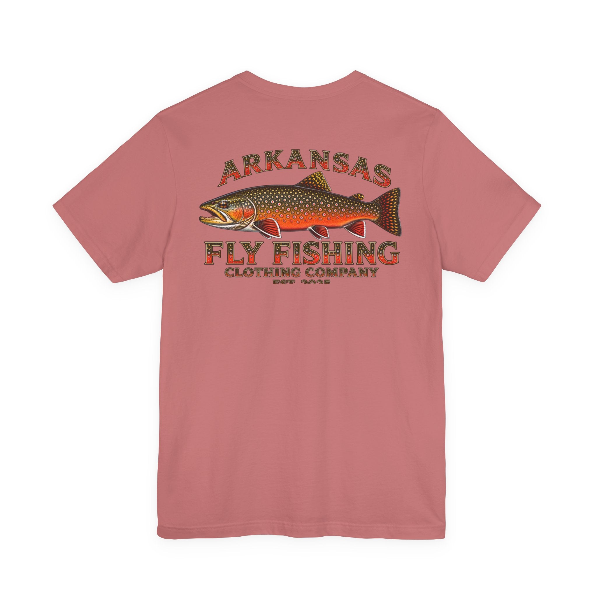 Athletic Fit Runs Small Arkansas Fly Fishing Clothing Company T-Shirt — Brooke Trout Graphic Tee