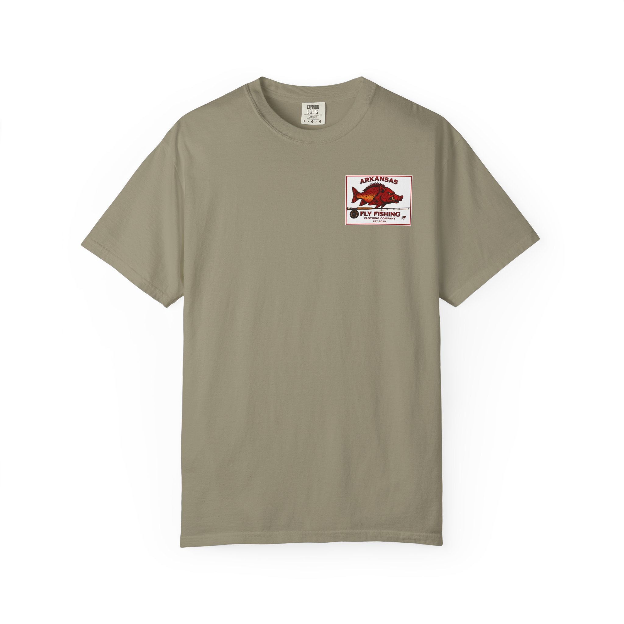 AFFCC Little Red River Arkansas Trout Map T-Shirt — 'Hogs Live Here' Fishing Guide Tee