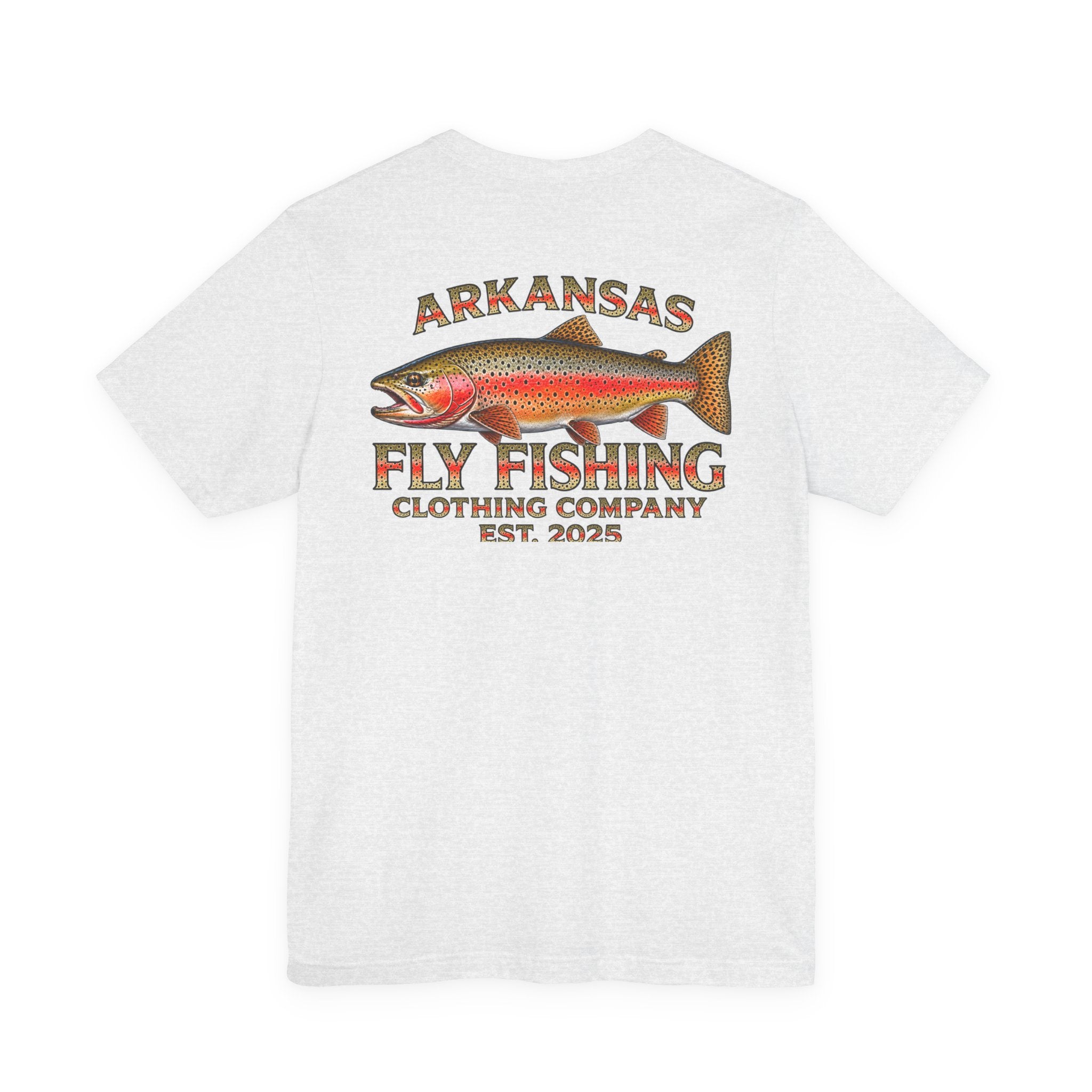 Athletic fit Runs Small Arkansas Fly Fishing Clothing Company Tee — Cutthroat Trout Graphic Short Sleeve Shirt
