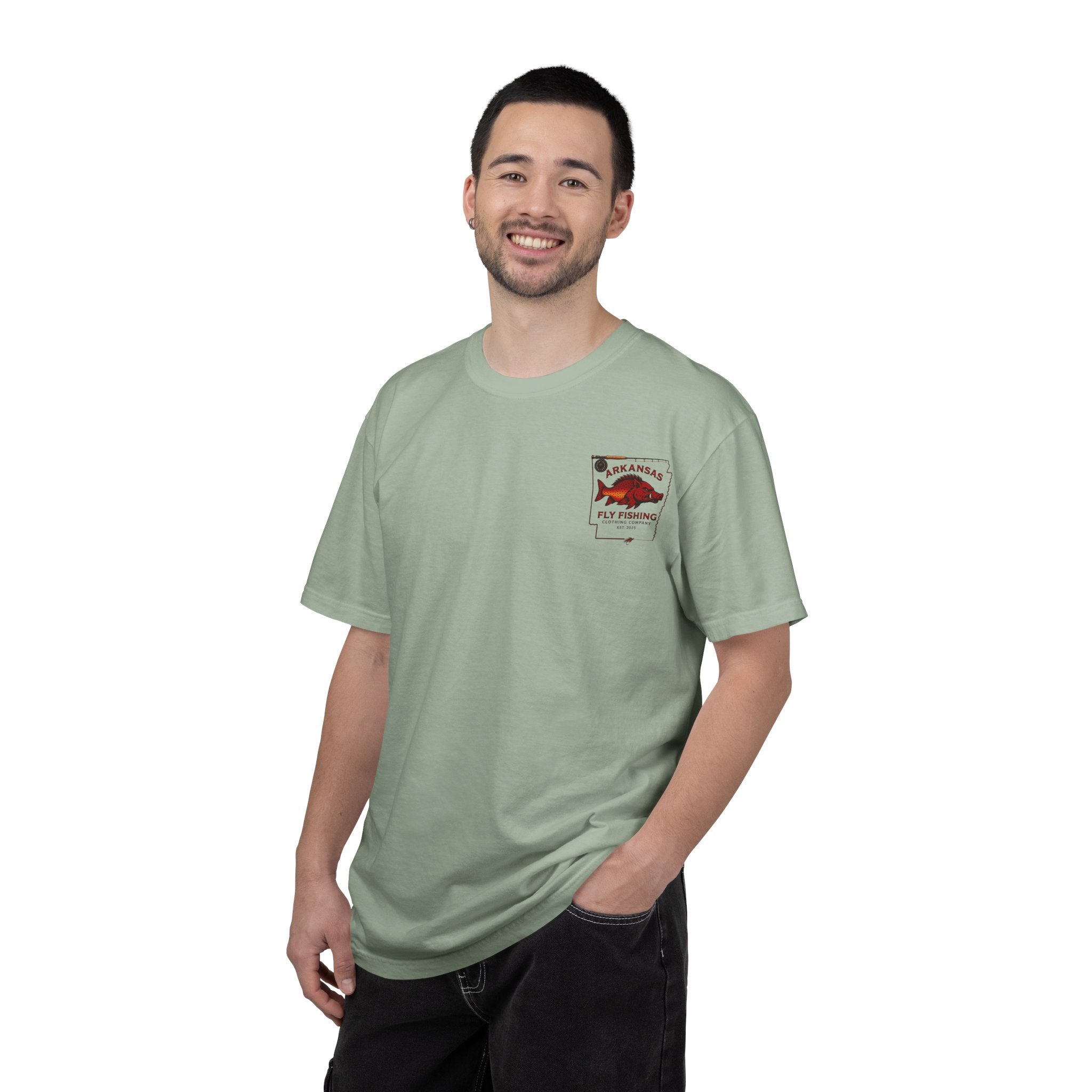 Fly Fishing T‑Shirt — Arkansas Boar Angler Graphic Tee