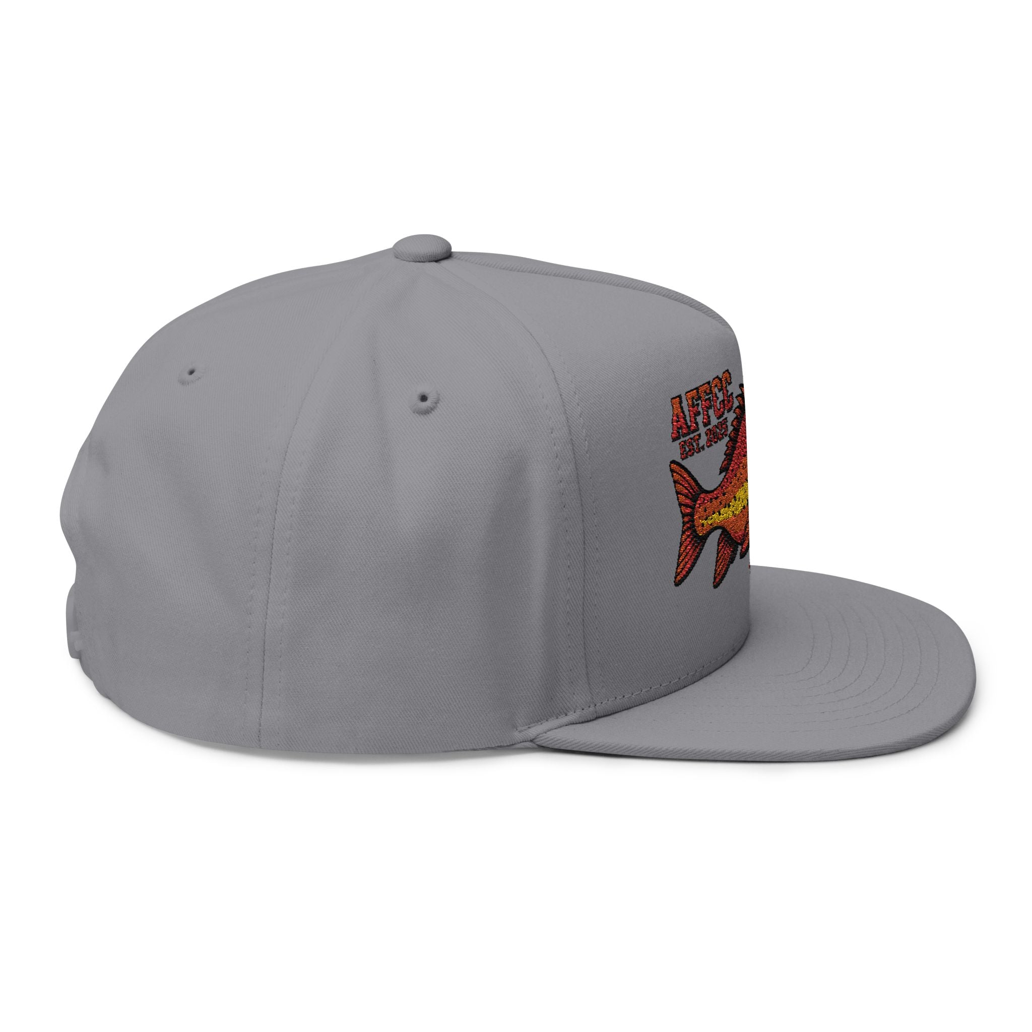AFFCC Hog/Trout Embroidered Flat Bill Cap — AFCC Est. 2025 Snapback