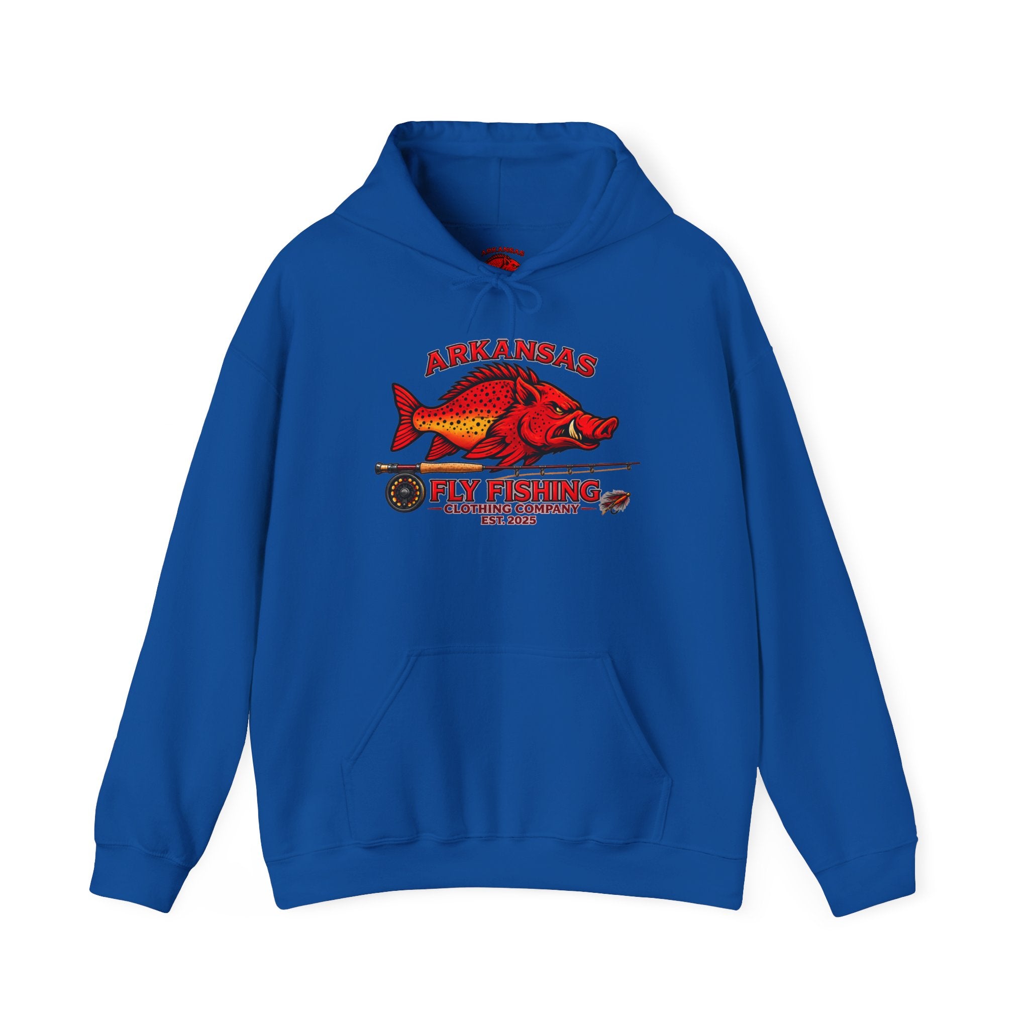AFFCC  Hoodie – Antiqued Hog/Trout Patch Design