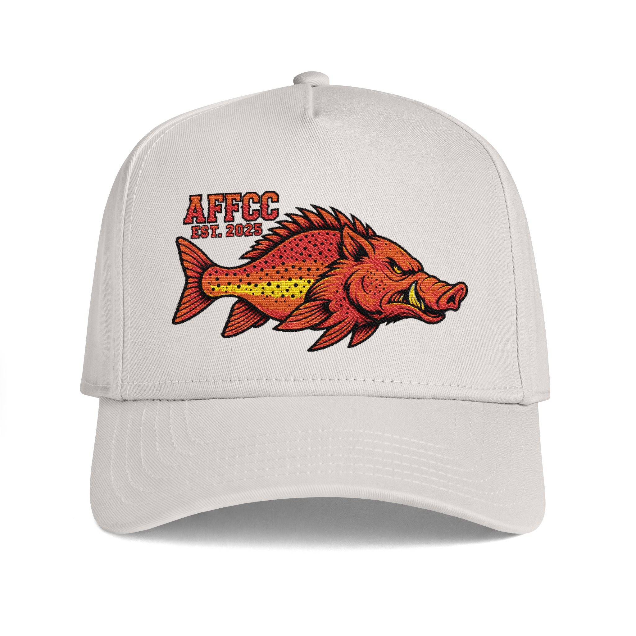 Embroidered AFFCC Hog/Trout Logo Curved Bill Hat – AFCC Est. 2025 Snapback Hat