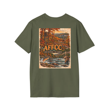 AFFCC Deer hunting and Fall River Fly Fishing Graphic T‑Shirt