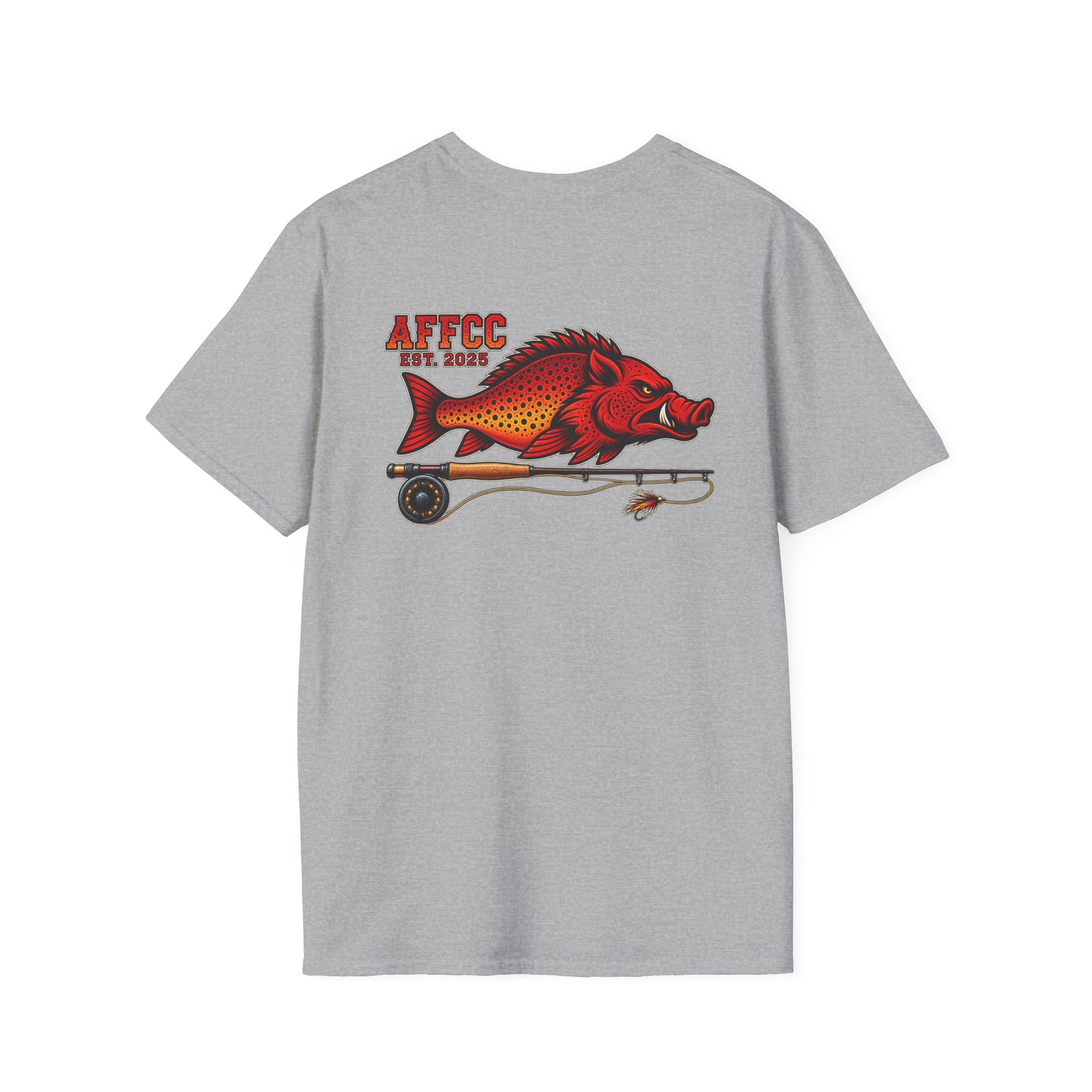 AFFCC Hog/Trout With Fly Rod T-Shirt — Arkansas Fly Fishing Clothing Company Graphic Tee