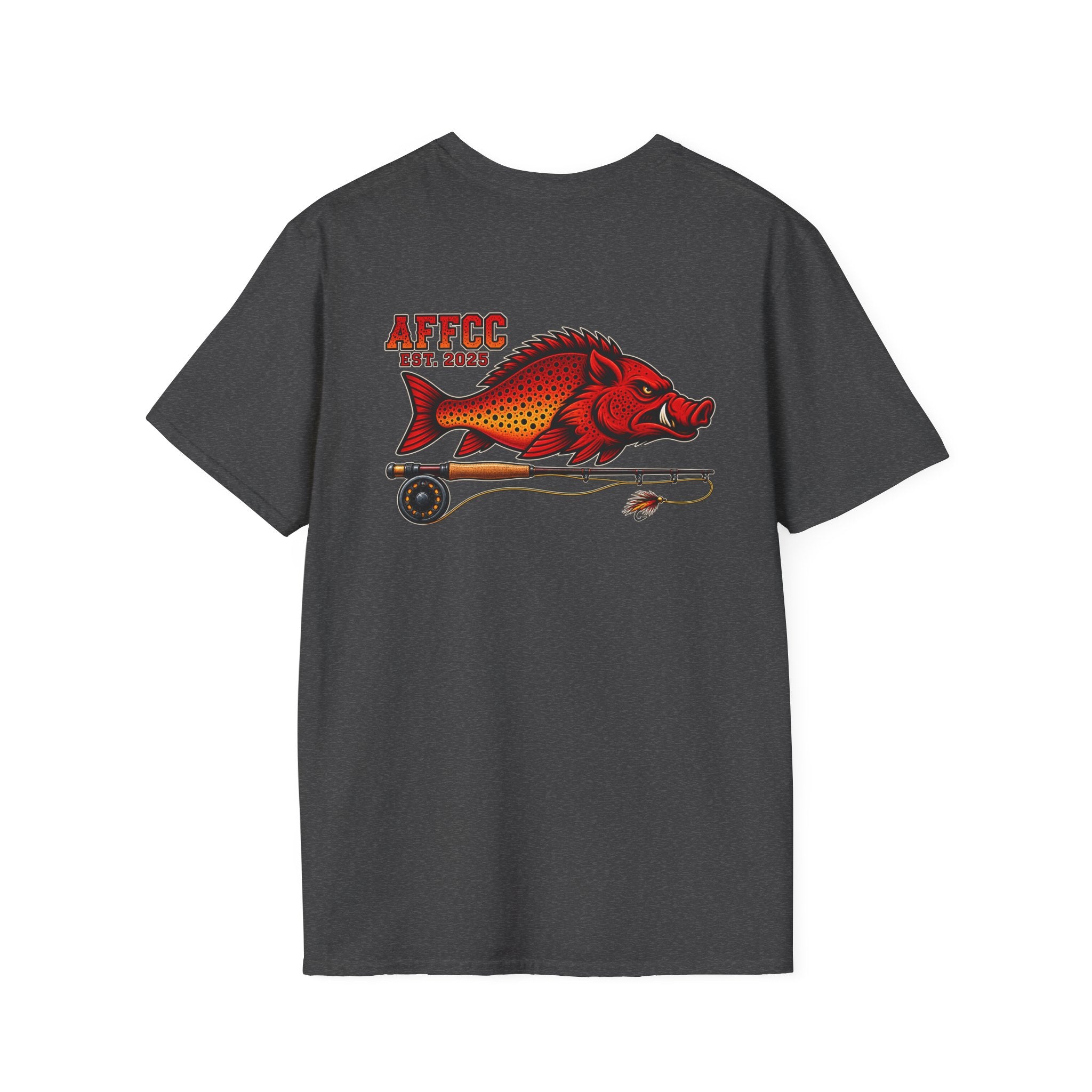 AFFCC Hog/Trout With Fly Rod T-Shirt — Arkansas Fly Fishing Clothing Company Graphic Tee