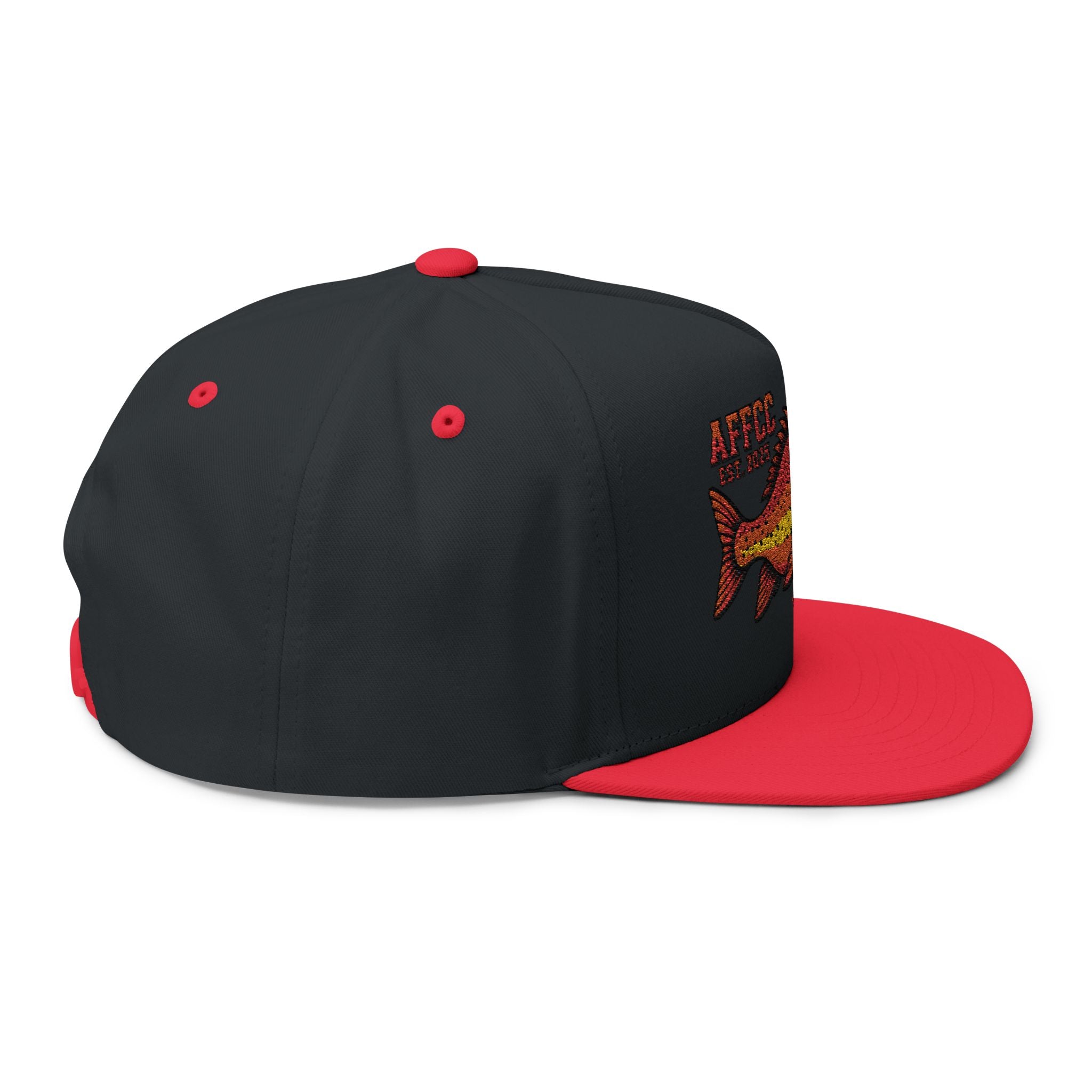 AFFCC Hog/Trout Embroidered Flat Bill Cap — AFCC Est. 2025 Snapback