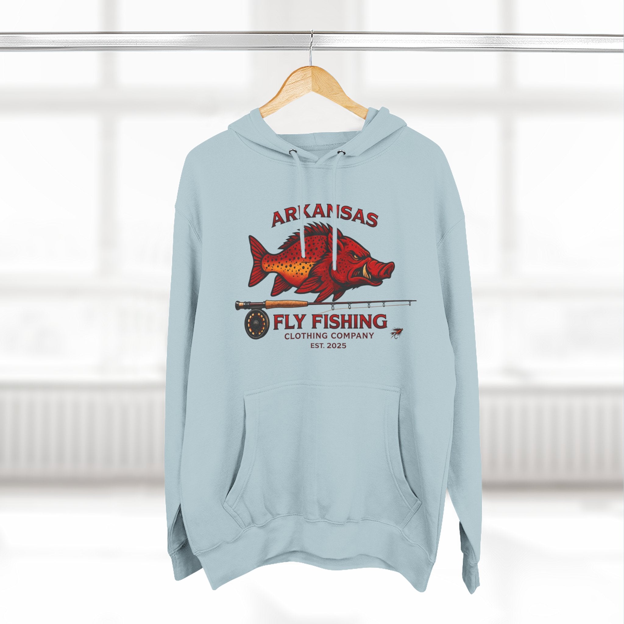 Arkansas Fly Fishing Clothing Company Hoodie — Vintage Trout Graphic Pullover