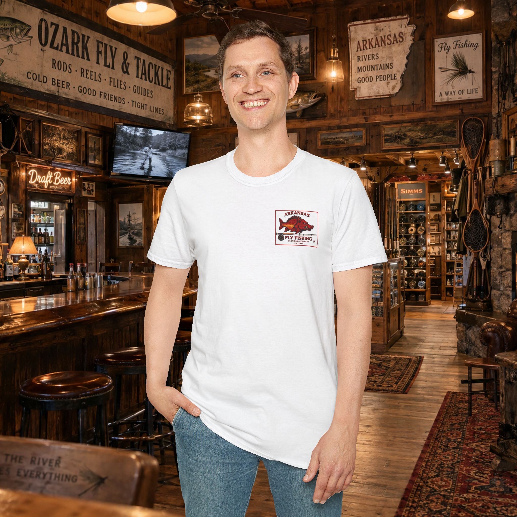 AFFCC Duck Hunting Fly Fishing Vintage Graphic T-Shirt — AFCCC T-Shirt