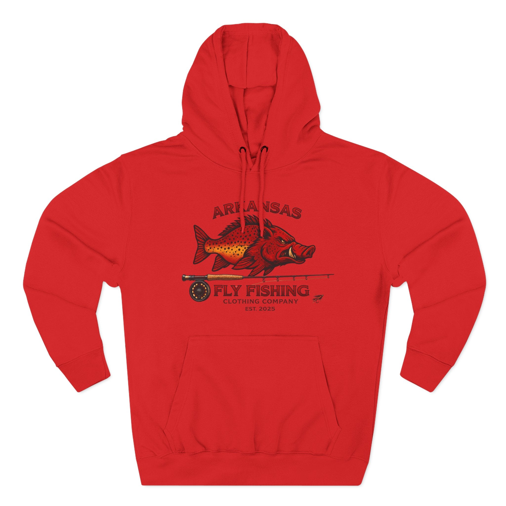 Arkansas Fly Fishing Clothing Company Hoodie — Vintage Trout Graphic Pullover