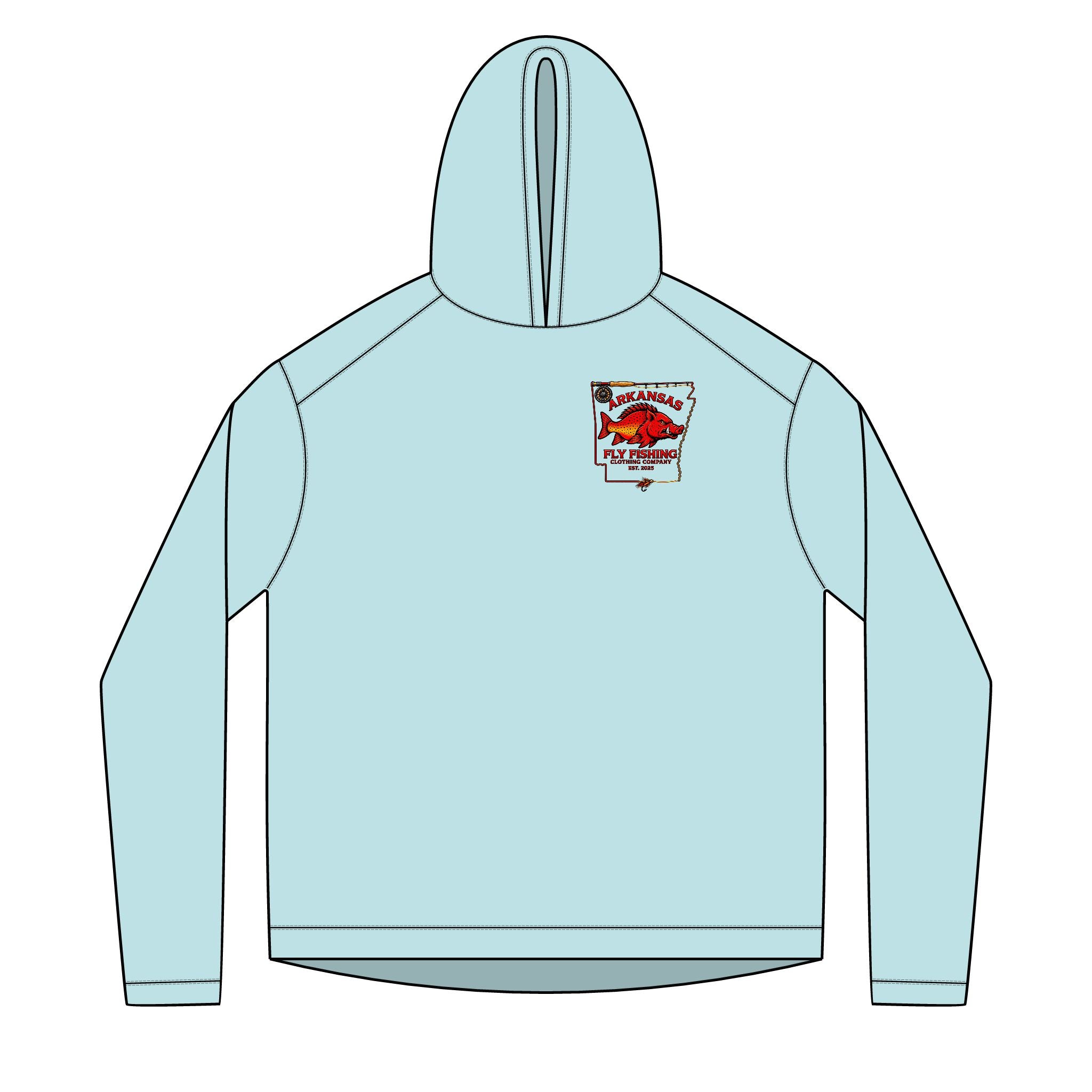AFFCC Parachute Adams Sun Hoodie — Parachute Adams Dry Fly DTG Graphic Pullover