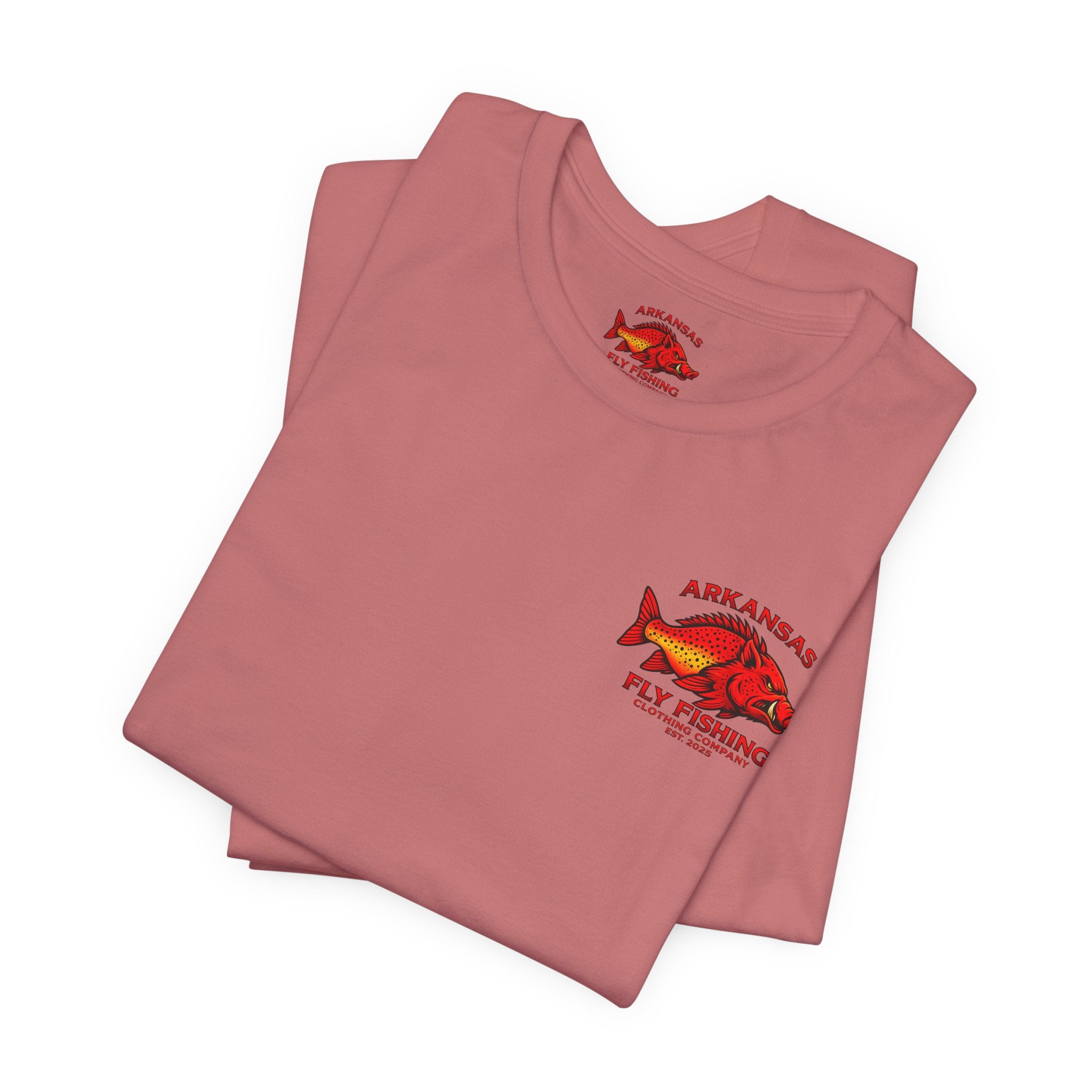 Athletic fit Runs Small Arkansas Fly Fishing Clothing Company Tee — Cutthroat Trout Graphic Short Sleeve Shirt