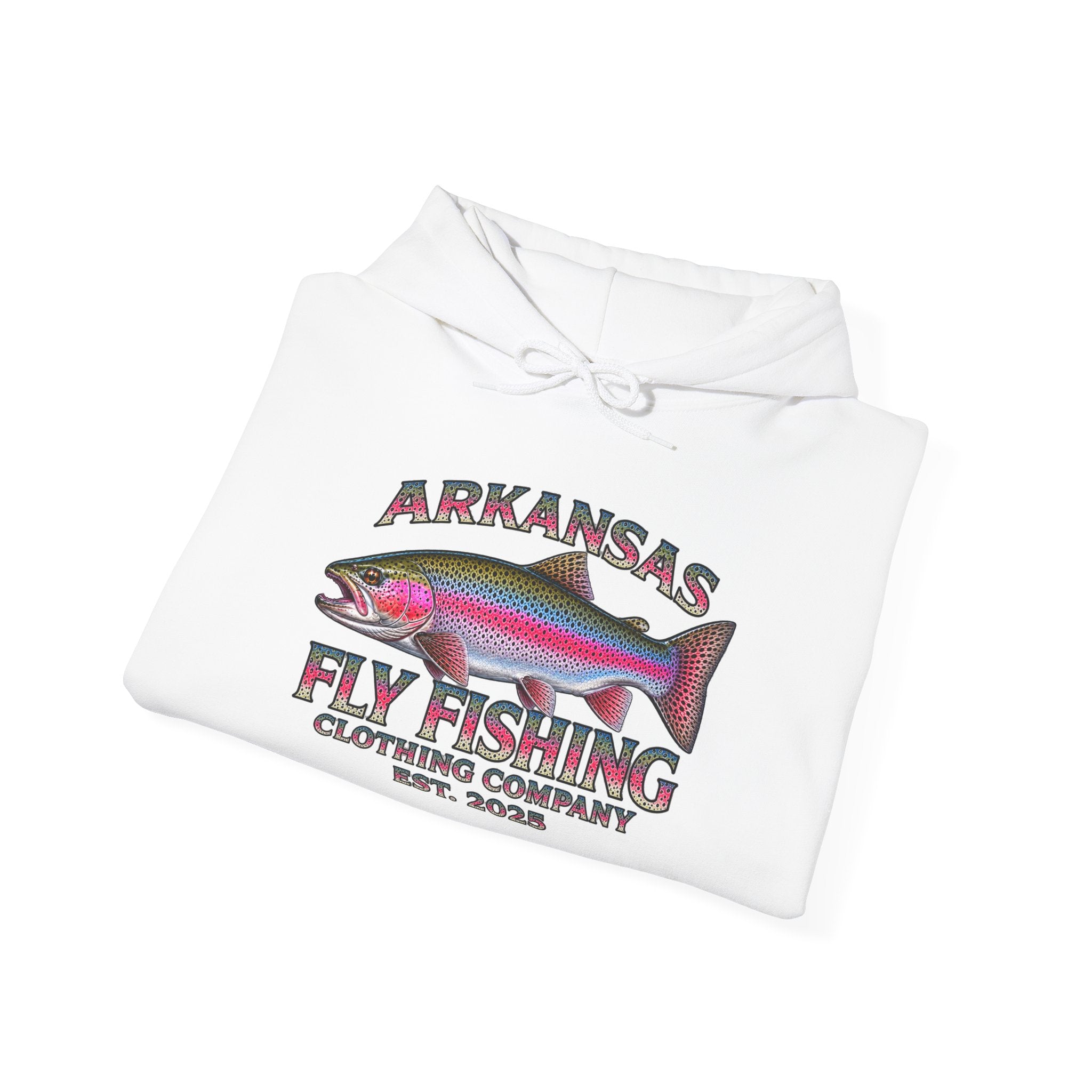 Arkansas Fly Fishing Clothing Company Hoodie – Rainbow Trout Graphic Pullover