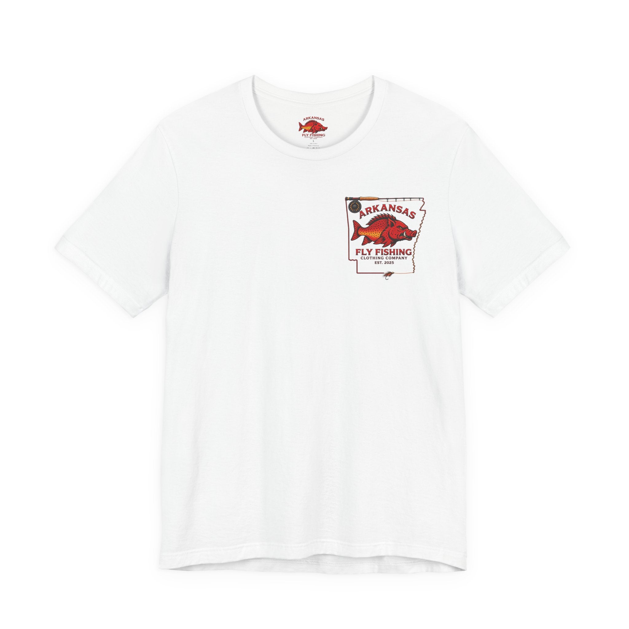 Athletic fit Runs Small AFFCC EST. 2025 Arkansas Fly Fishing Santa Christmas Tee