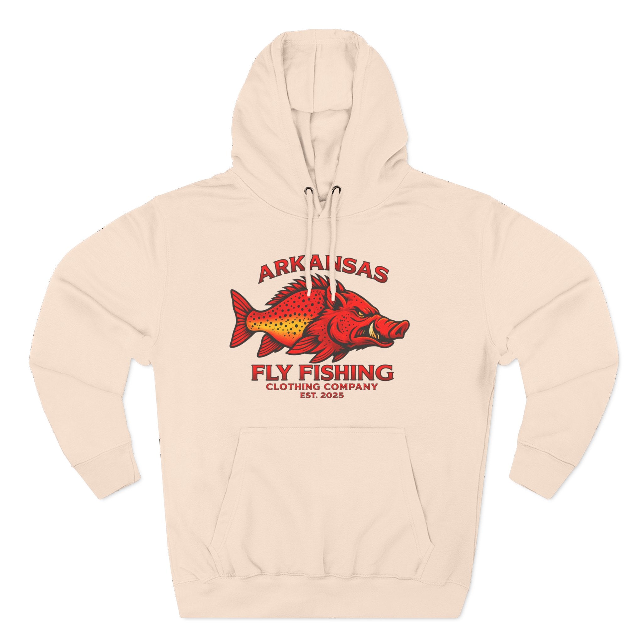 Arkansas Fly Fishing Clothing Company Logo Hoodie — Hog/Trout  Graphic Pullover