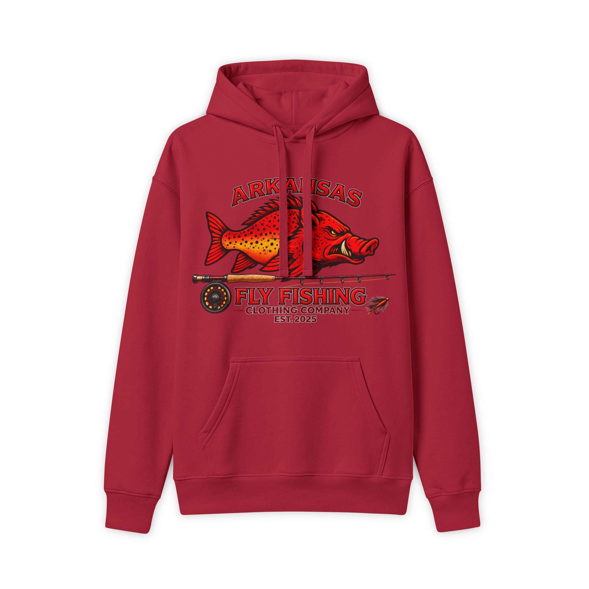 Arkansas Fly Fishing Clothing Company Hoodie – Vintage Hog/Trout Graphic Pullover