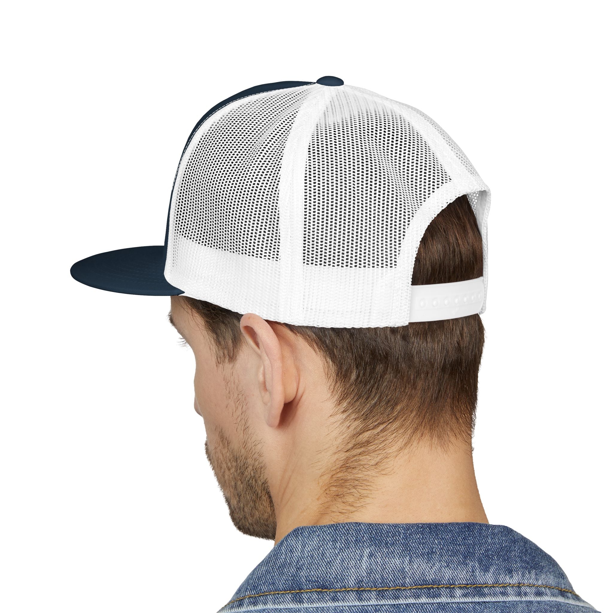 AFFCC Embroidered Hog/Trout Flat Bill Trucker Cap – Hot/Trout Logo Graphic Hat