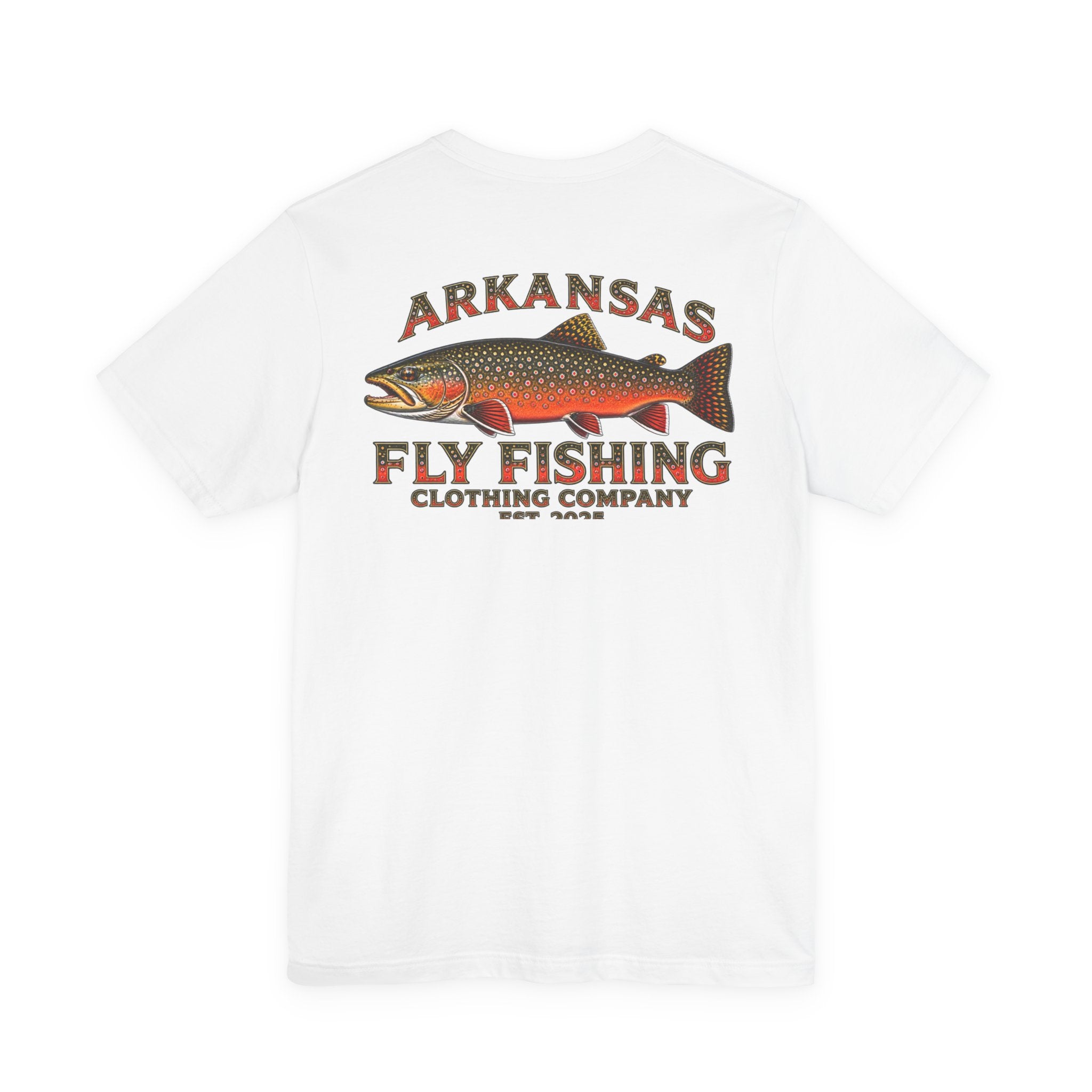 Athletic Fit Runs Small Arkansas Fly Fishing Clothing Company T-Shirt — Brooke Trout Graphic Tee