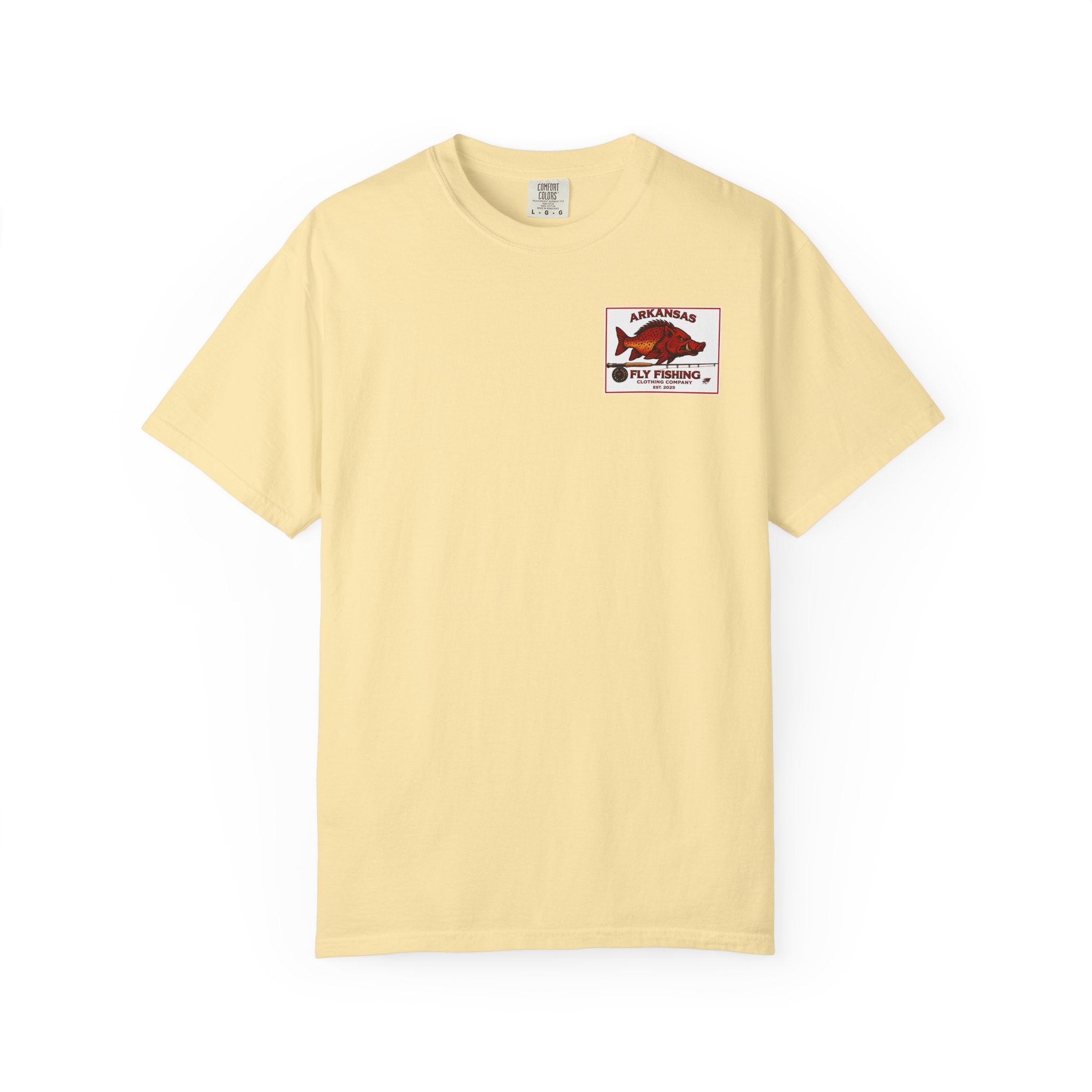 AFFCC Little Red River Arkansas Trout Map T-Shirt — 'Hogs Live Here' Fishing Guide Tee