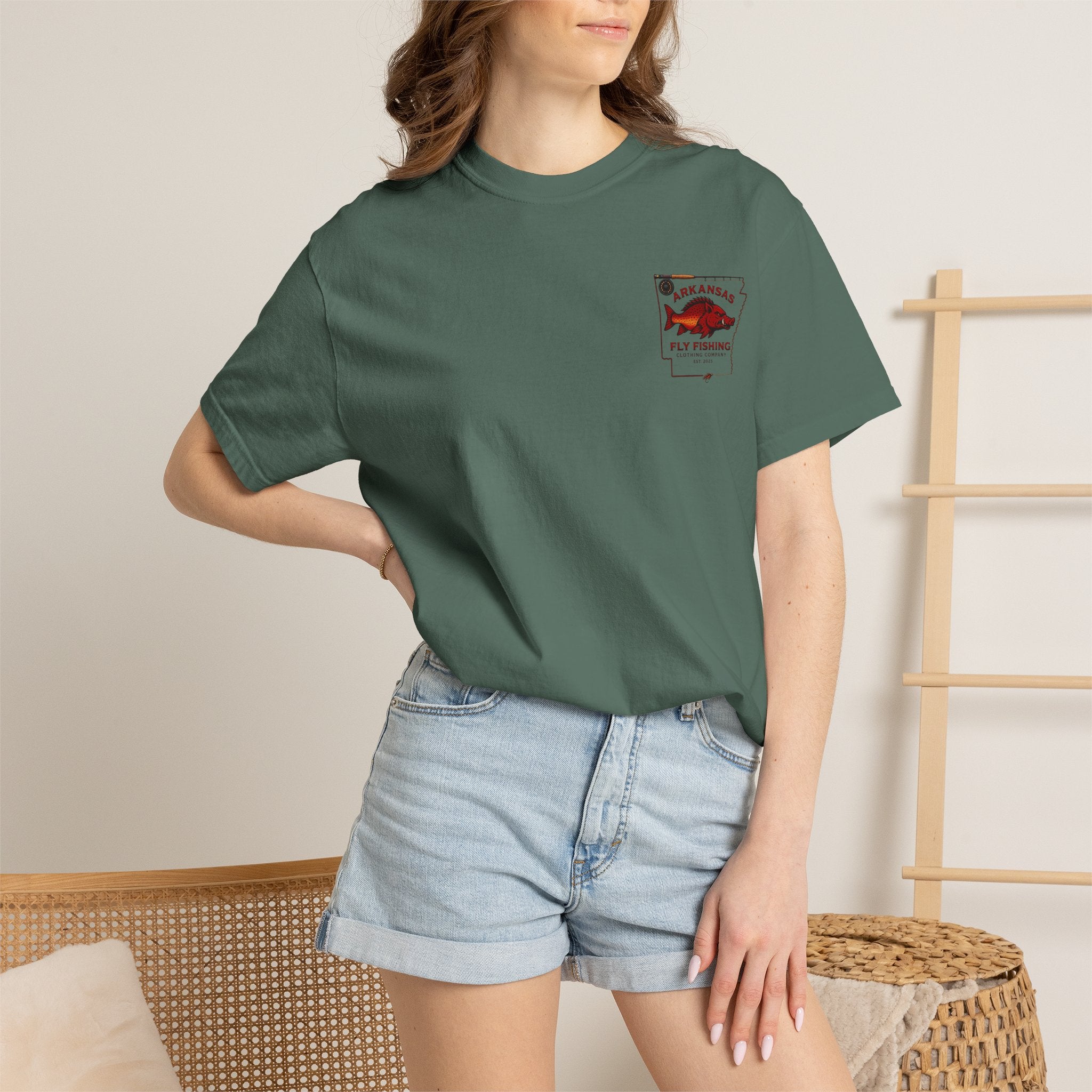 Fly Fishing T‑Shirt — Arkansas Boar Angler Graphic Tee