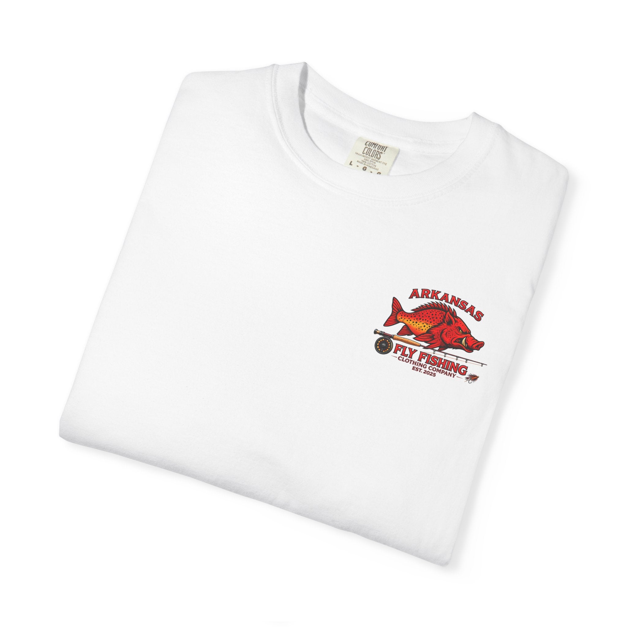 AFFCC White River Fishing Map T-Shirt — “Hogs Are Caught Here” Arkansas White River Trout Map