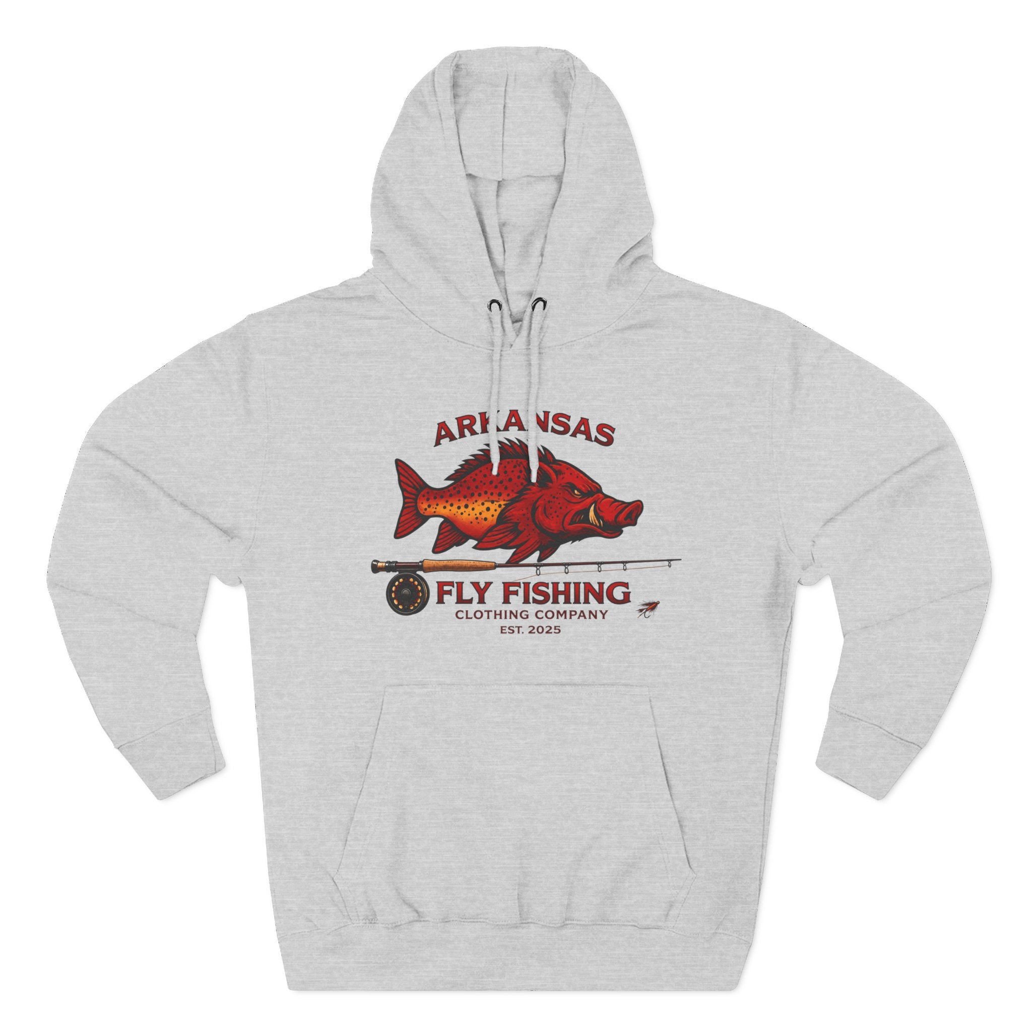 Arkansas Fly Fishing Clothing Company Hoodie — Vintage Trout Graphic Pullover