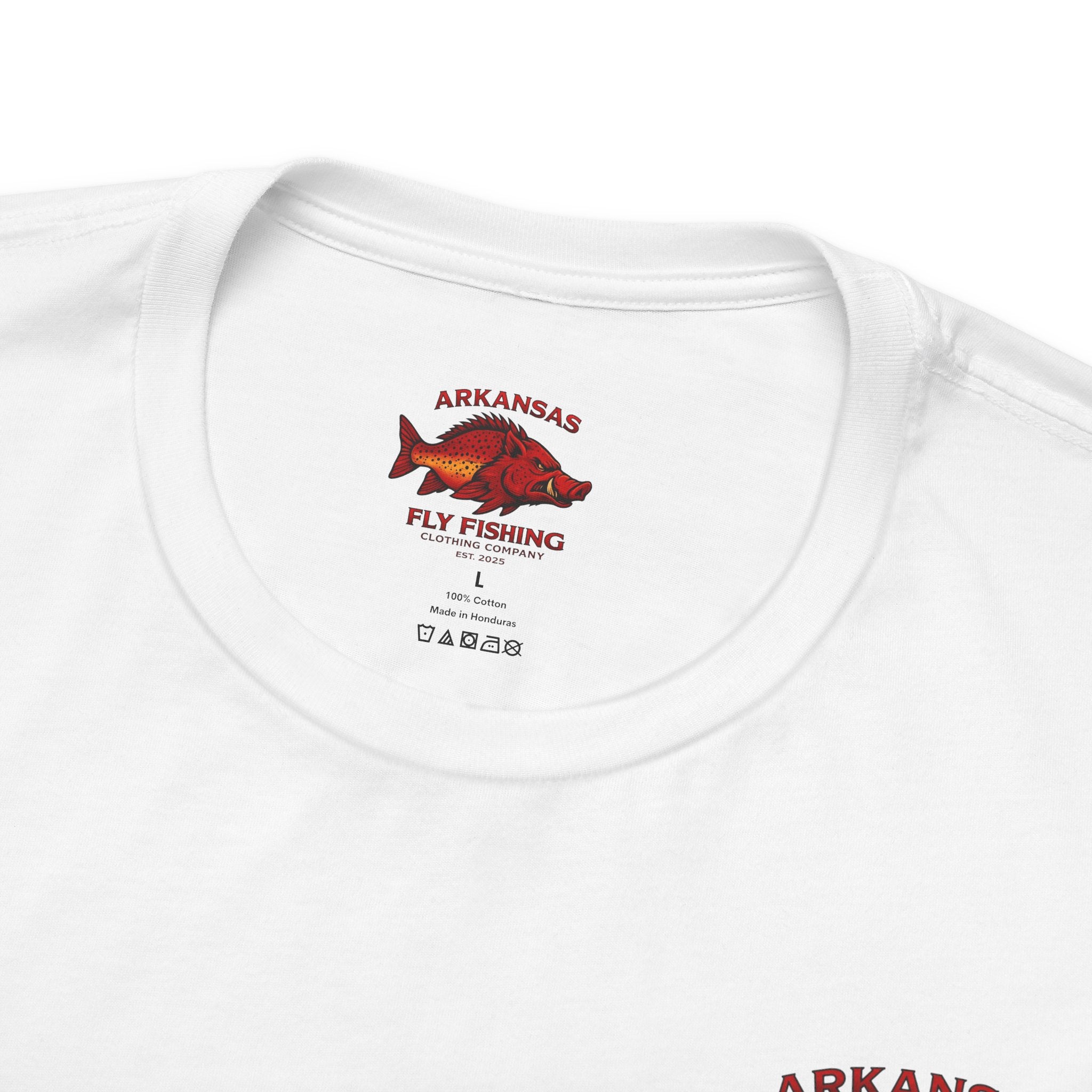 Athletic Fit Runs Small ARKANSAS FLY FISHING CLOTHING COMPANY - FLY BOX Unisex Jersey Short Sleeve Tee