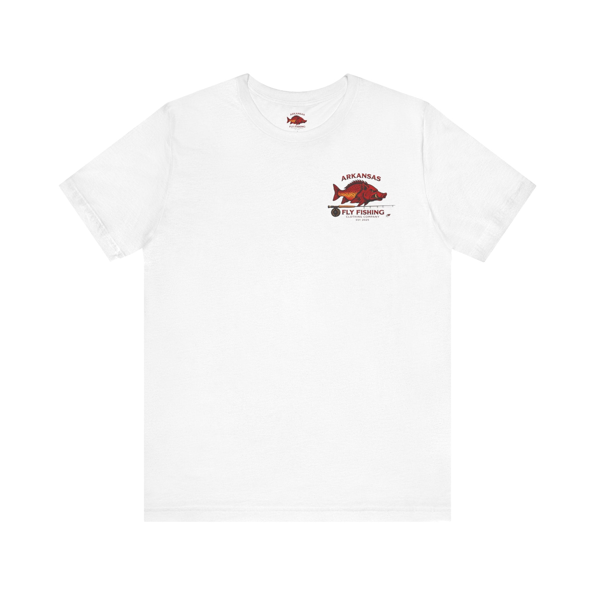 Athletic Fit Runs Small ARKANSAS FLY FISHING CLOTHING COMPANY - FLY BOX Unisex Jersey Short Sleeve Tee