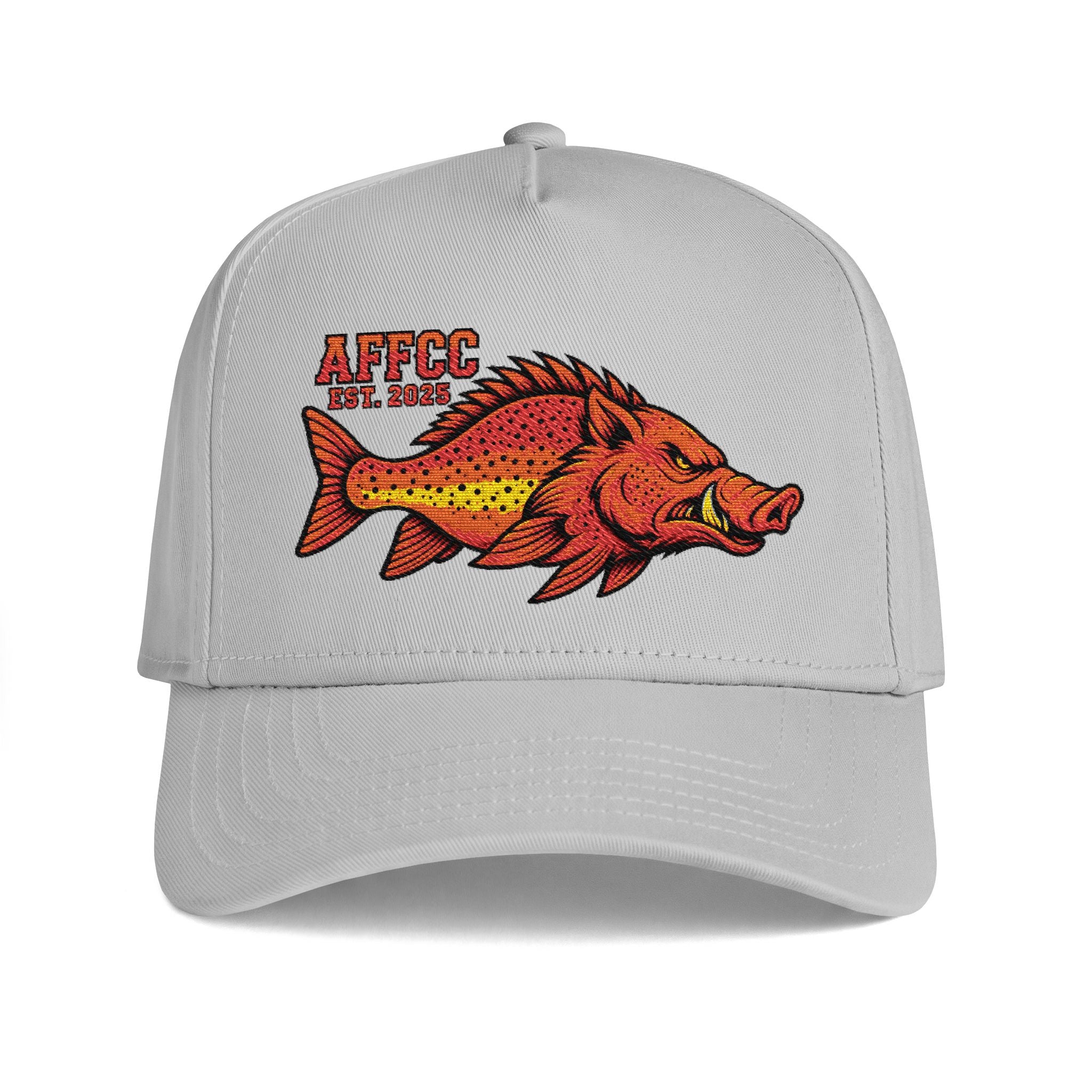 Embroidered AFFCC Hog/Trout Logo Curved Bill Hat – AFCC Est. 2025 Snapback Hat
