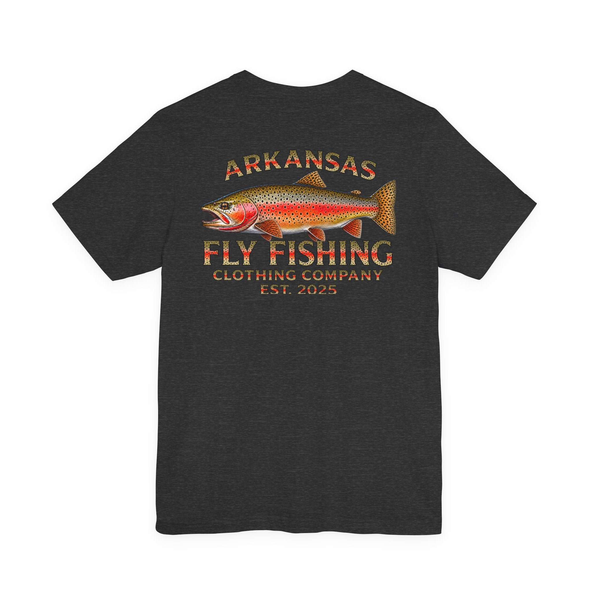 Athletic fit Runs Small Arkansas Fly Fishing Clothing Company Tee — Cutthroat Trout Graphic Short Sleeve Shirt