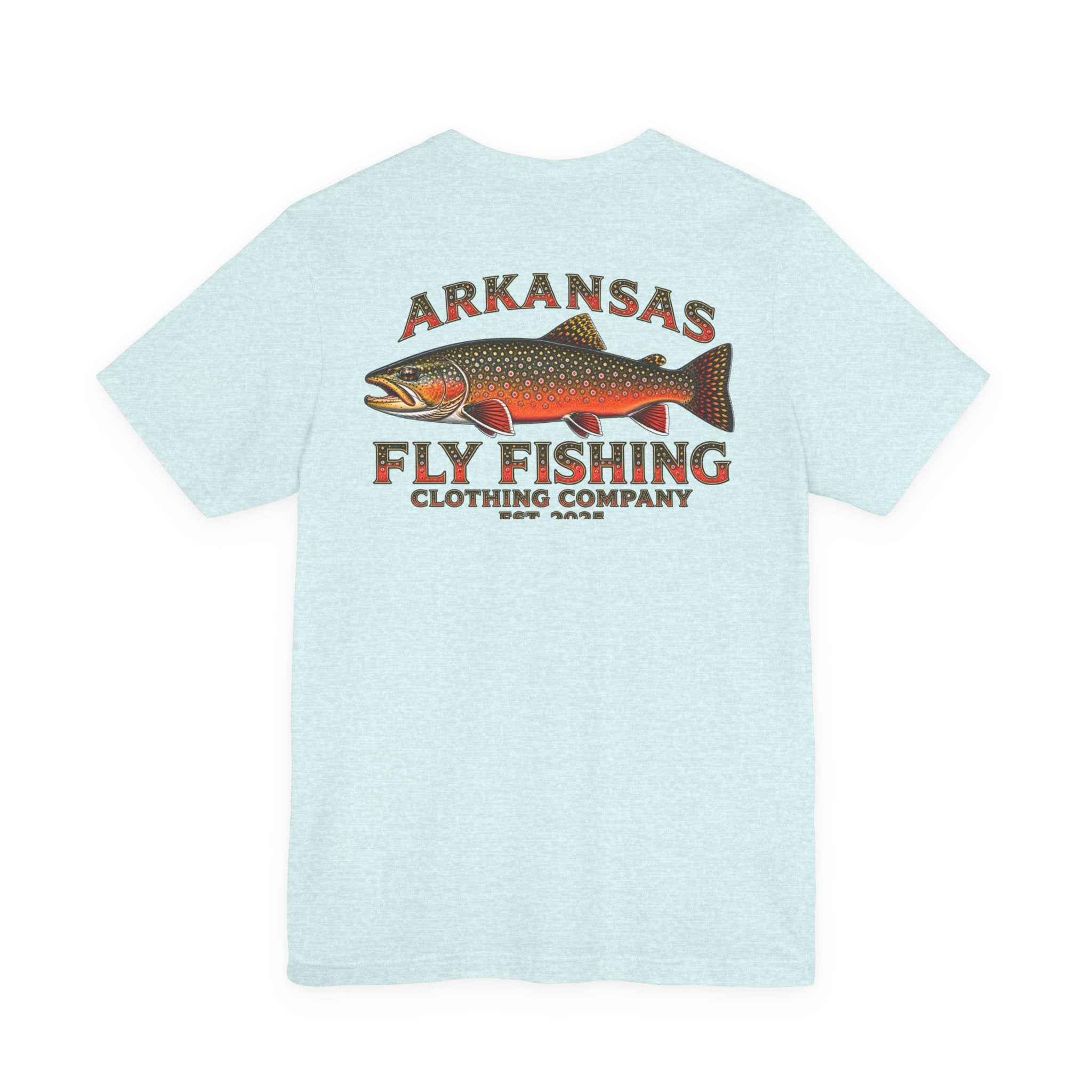Athletic Fit Runs Small Arkansas Fly Fishing Clothing Company T-Shirt — Brooke Trout Graphic Tee