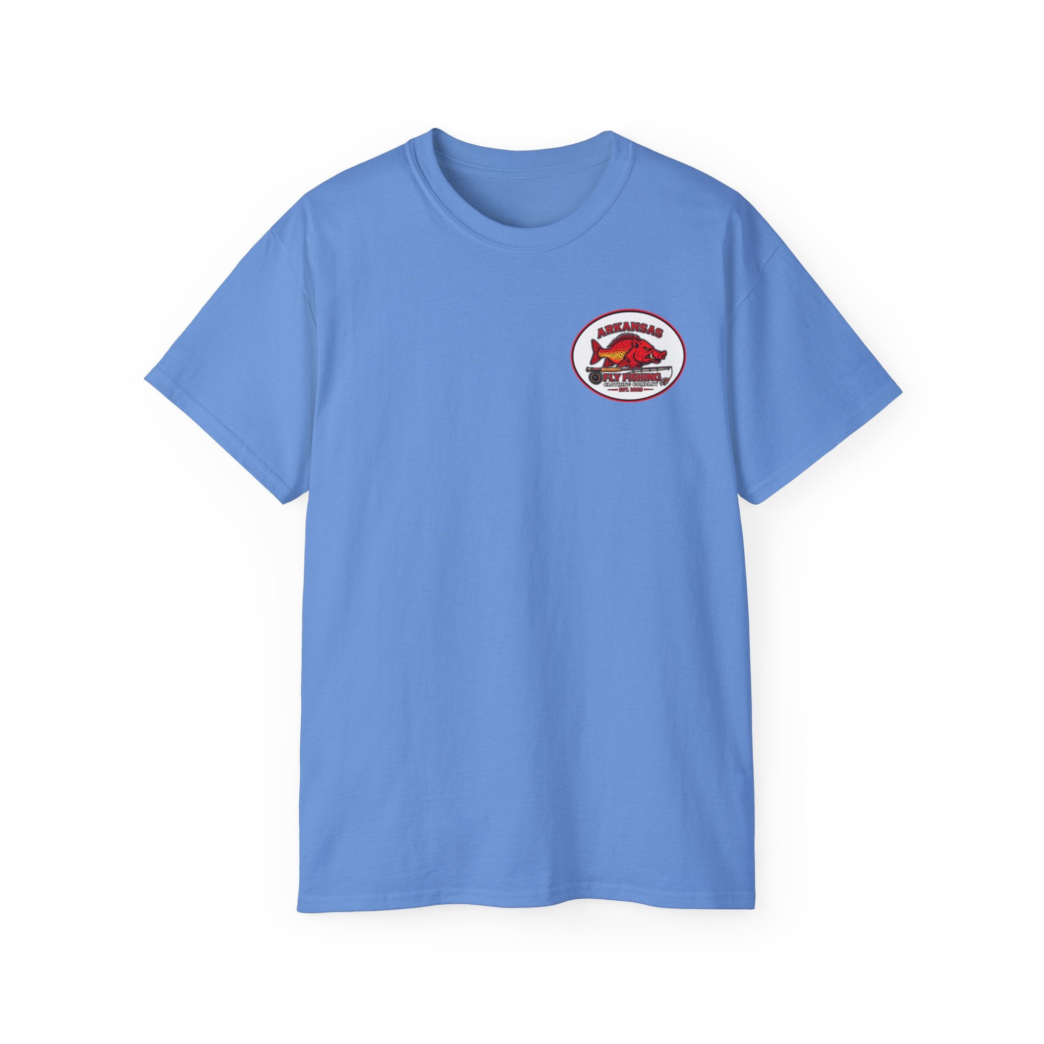 Arkansas Fly Fishing Clothing Company Square Graphic T-Shirt — Arkansas Clothing Company Vintage Fly Design