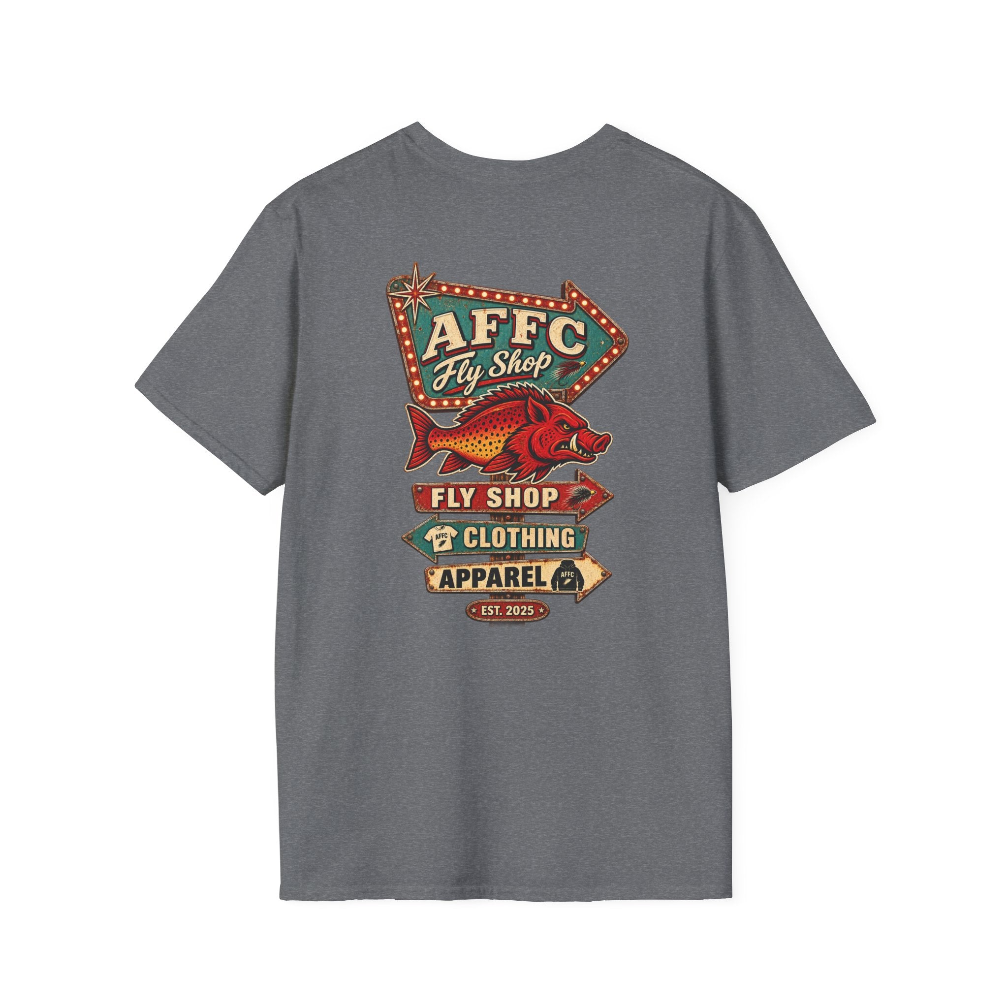 AFFCC Arkansas Fly Fishing Clothing Company Logo T-Shirt | Retro Sign Angler Shirt