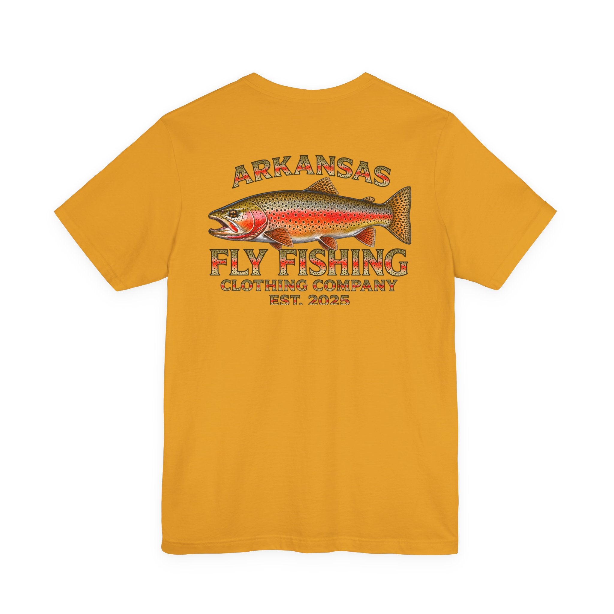 Athletic fit Runs Small Arkansas Fly Fishing Clothing Company Tee — Cutthroat Trout Graphic Short Sleeve Shirt