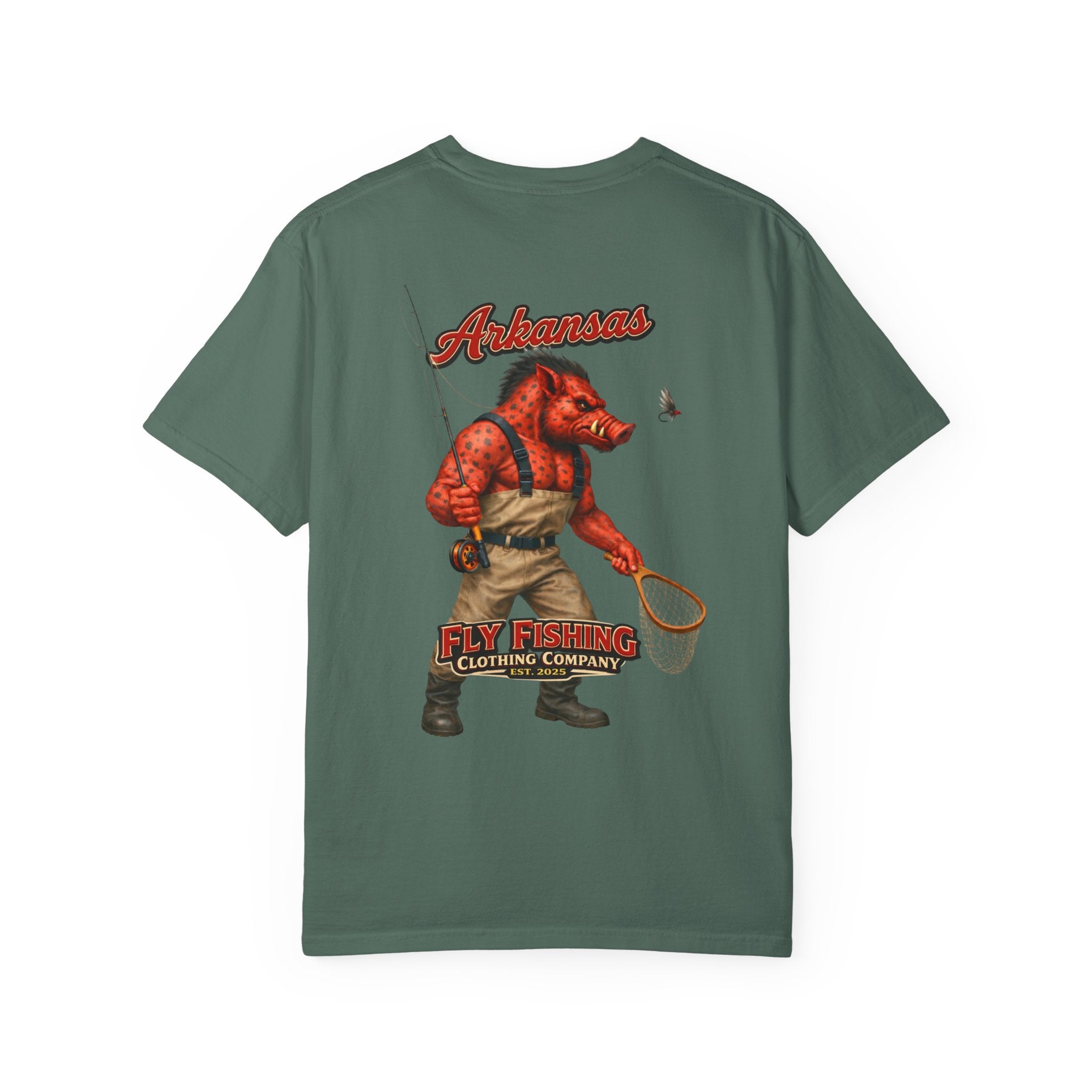 Fly Fishing T‑Shirt — Arkansas Boar Angler Graphic Tee