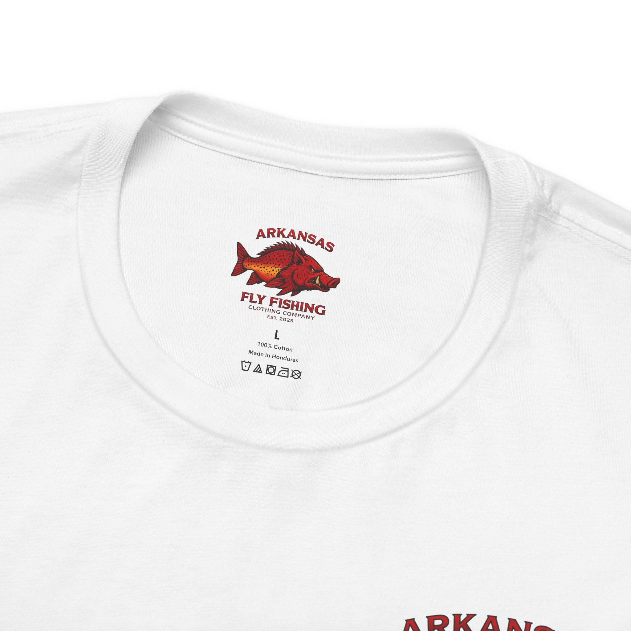 Athletic fit Runs Small AFFCC Arkansas Fly Fishing Tee – Brown Trout Graphic Short Sleeve Shirt