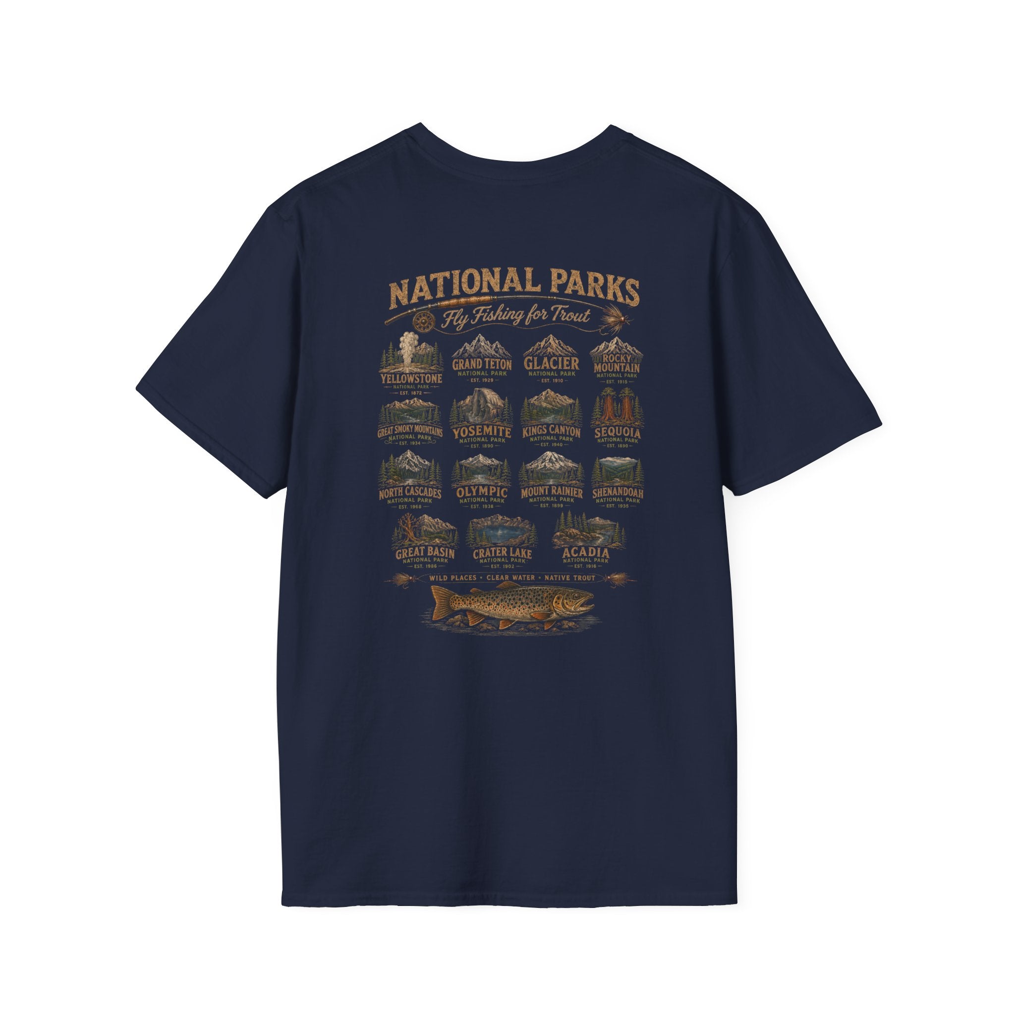 AFFCC Arkansas Fly Fishing Clothing Company Logo T-Shirt | Trout Fly Fishing National Parks Angler Tee