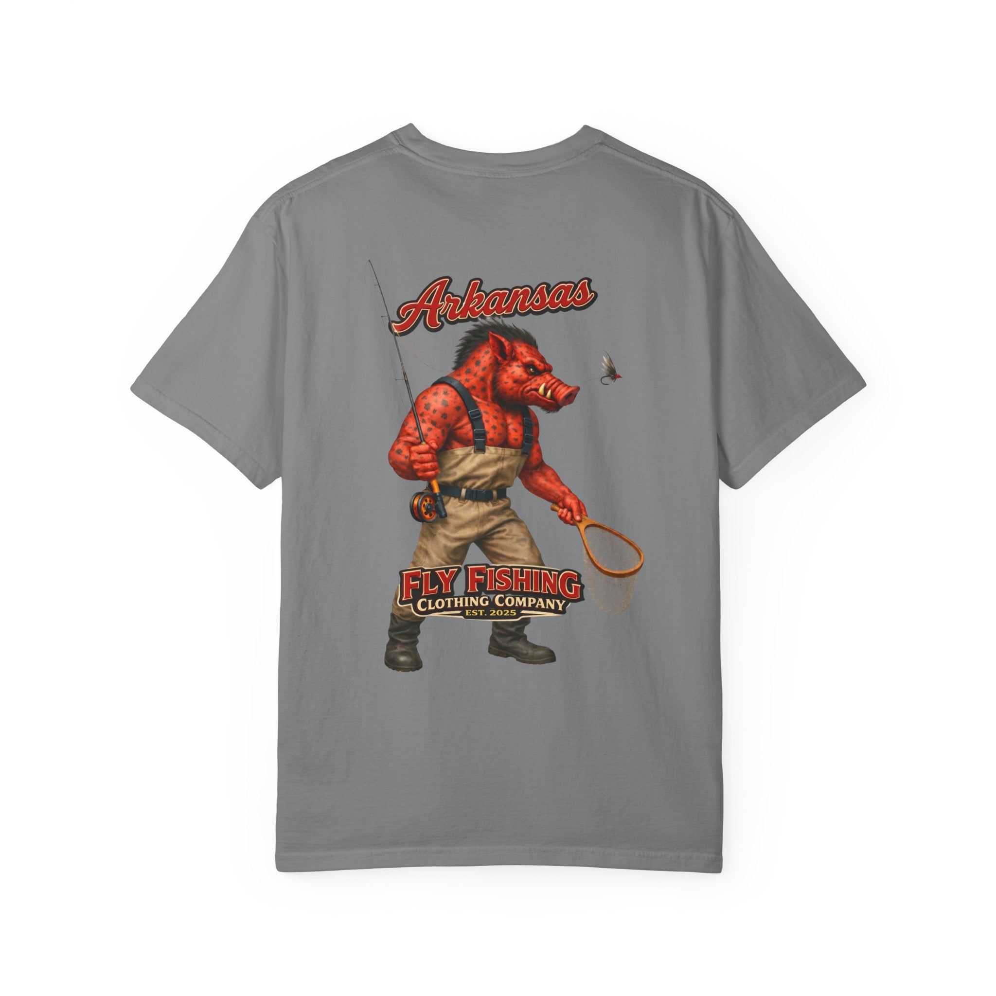 Fly Fishing T‑Shirt — Arkansas Boar Angler Graphic Tee