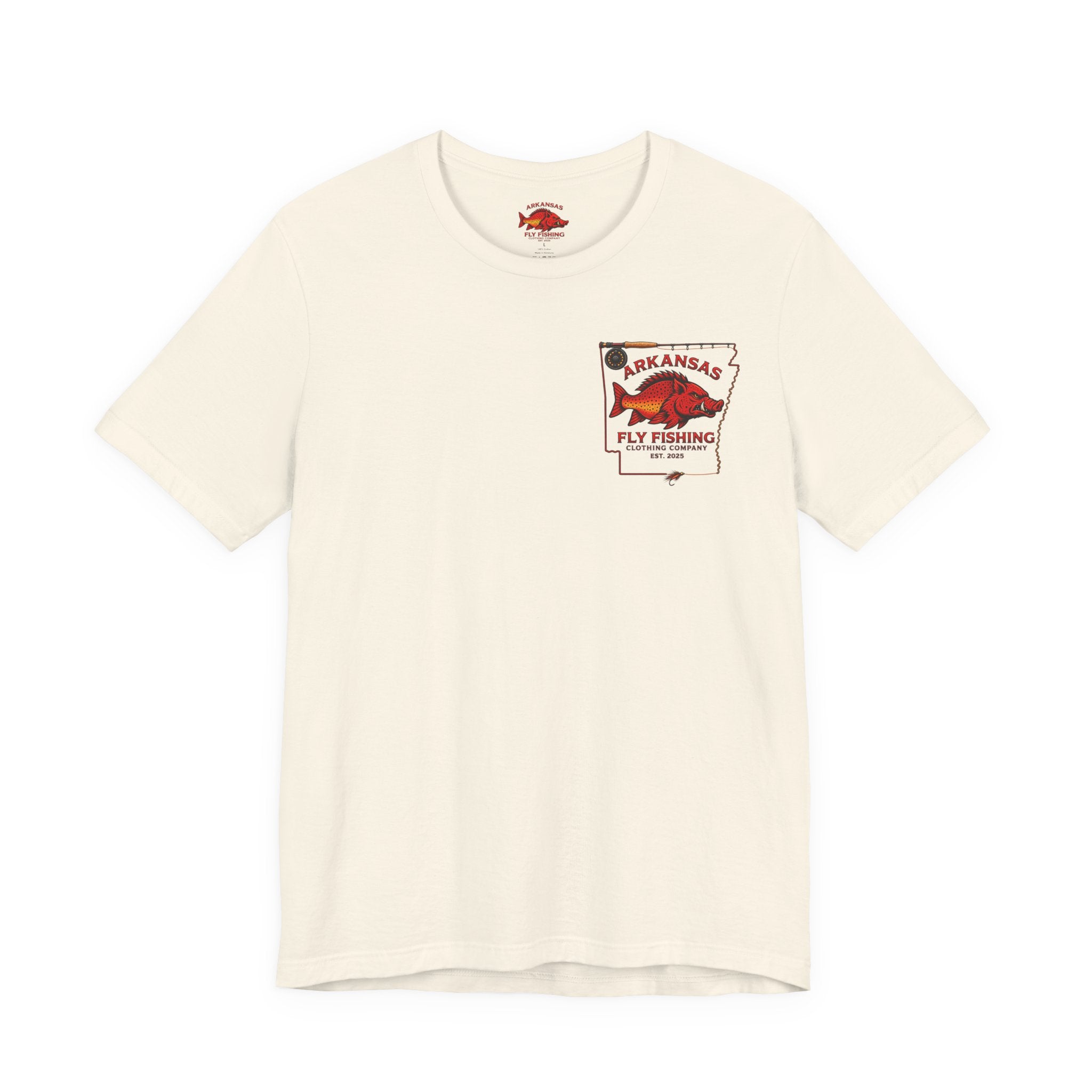 Athletic fit Runs Small AFFCC EST. 2025 Arkansas Fly Fishing Santa Christmas Tee