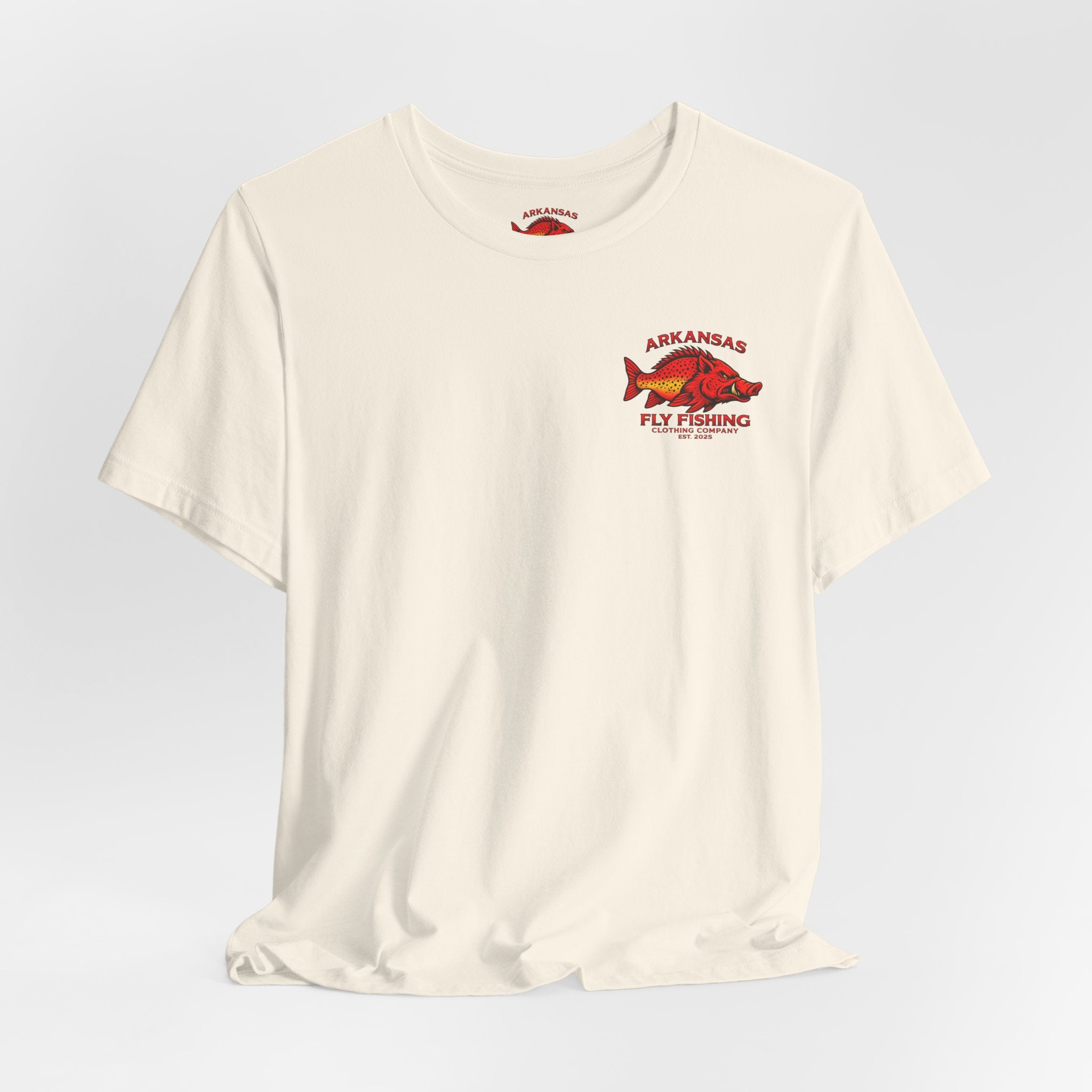 Athletic fit Runs Small Arkansas Fly Fishing Clothing Company Tee — Cutthroat Trout Graphic Short Sleeve Shirt