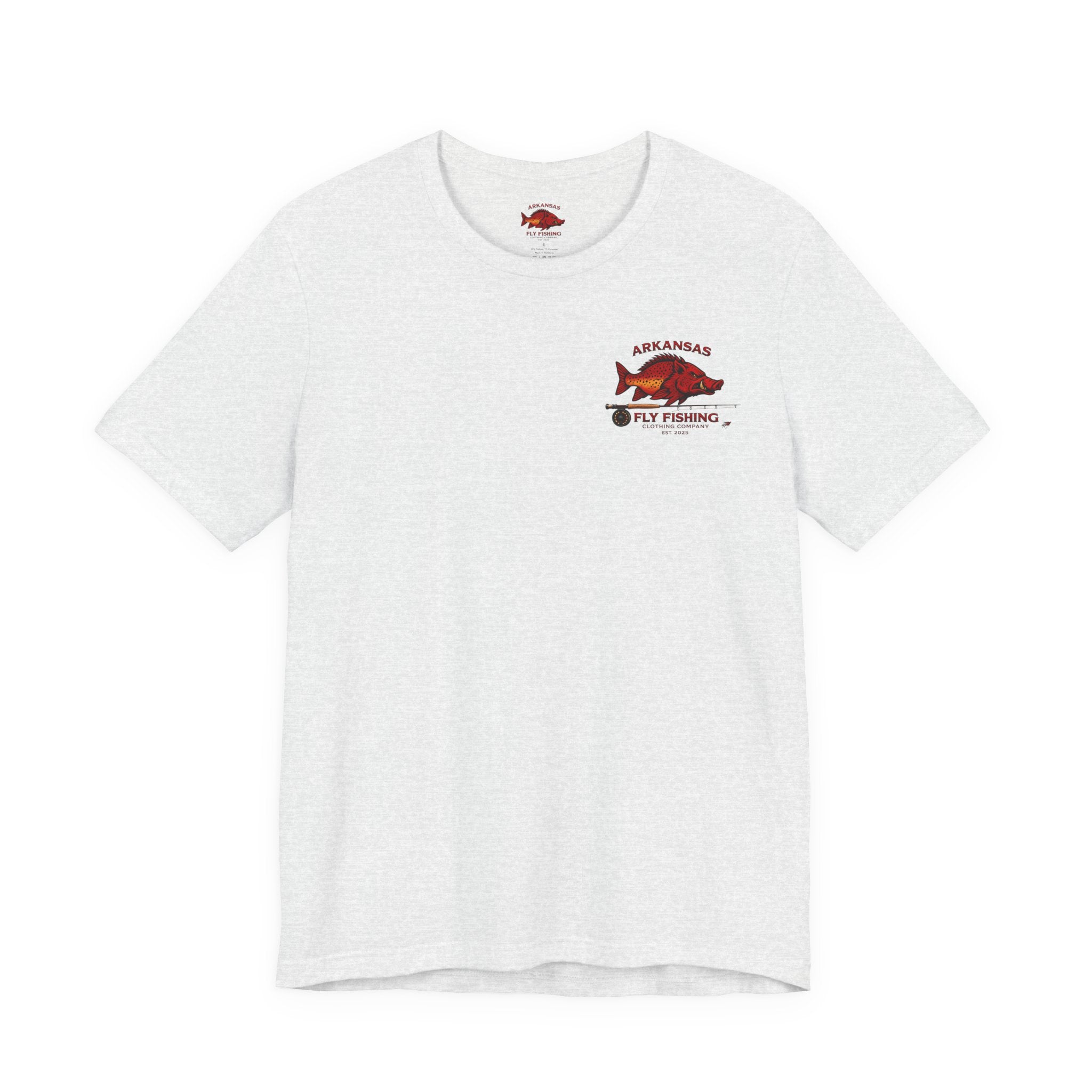Athletic Fit Runs Small ARKANSAS FLY FISHING CLOTHING COMPANY - FLY BOX Unisex Jersey Short Sleeve Tee